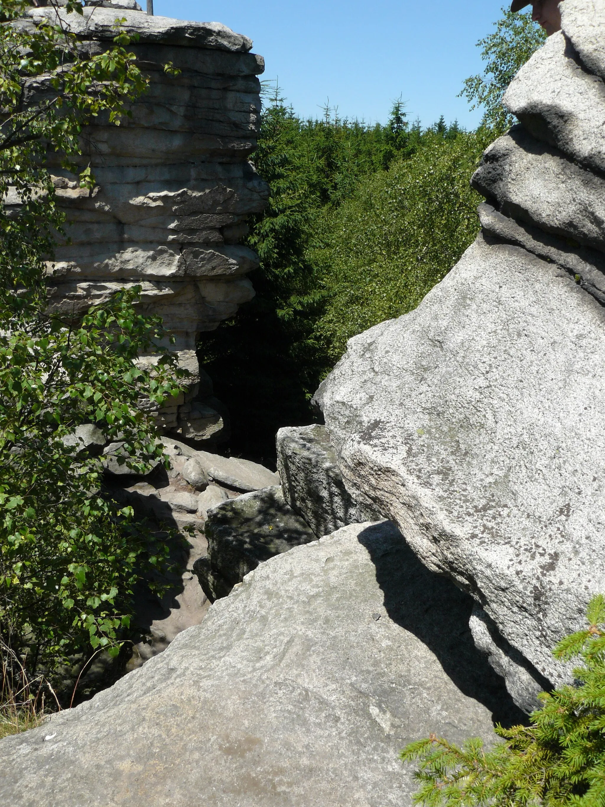 Photo showing: Natural monument Máchova skála, Jihlava District, Czech Republic.