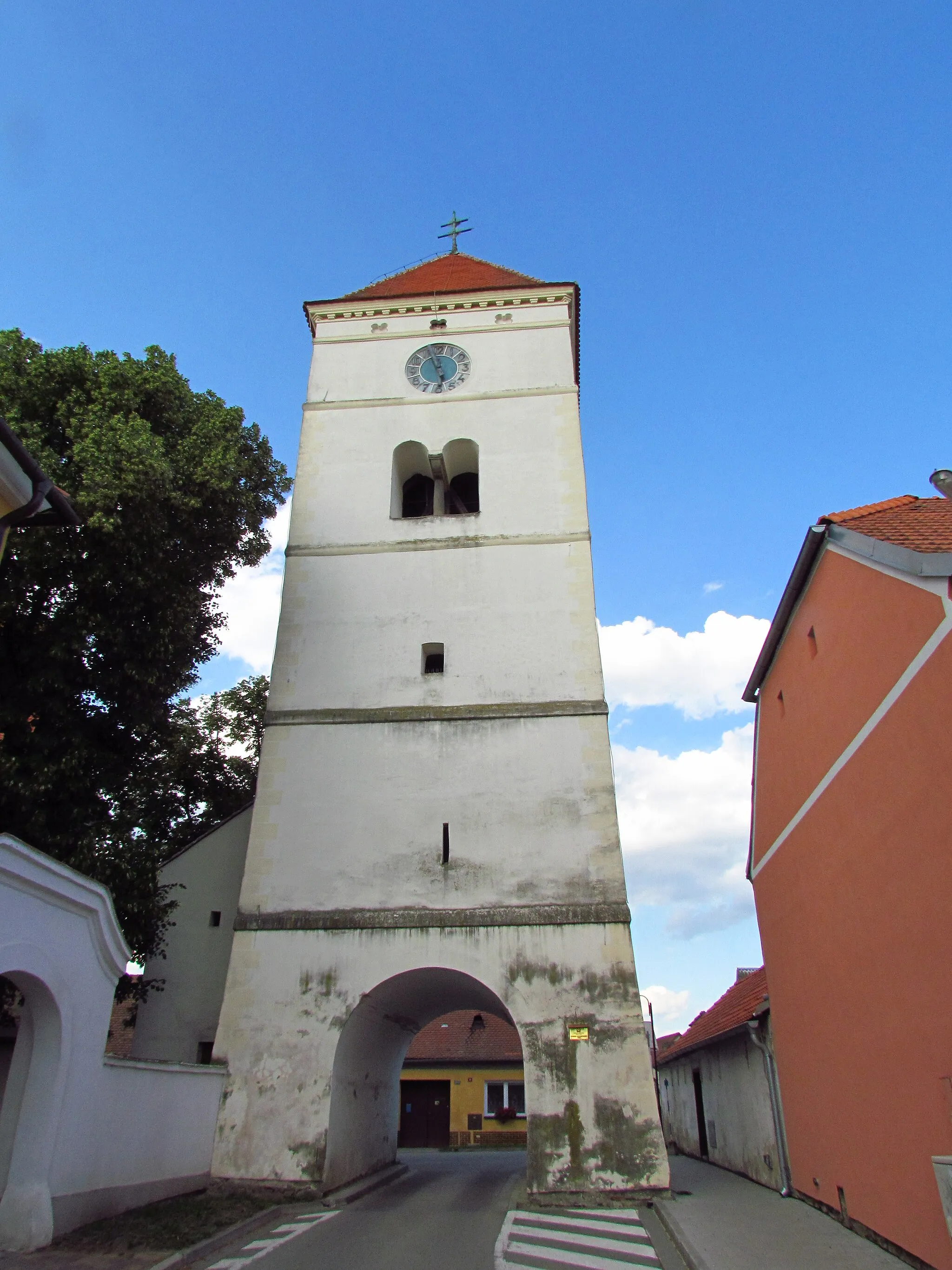 Photo showing: Municipal tower in Rouchovany, Třebíč District.