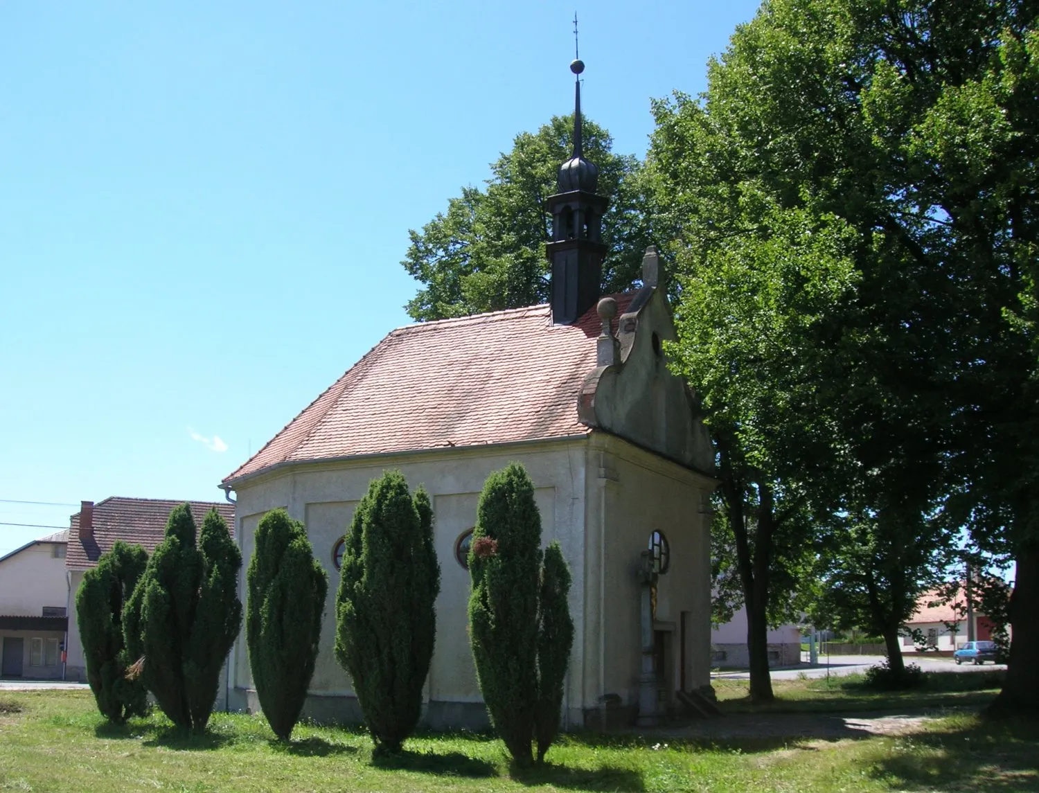 Photo showing: Třebíč-Slavice. St. Jan Nepomucký church