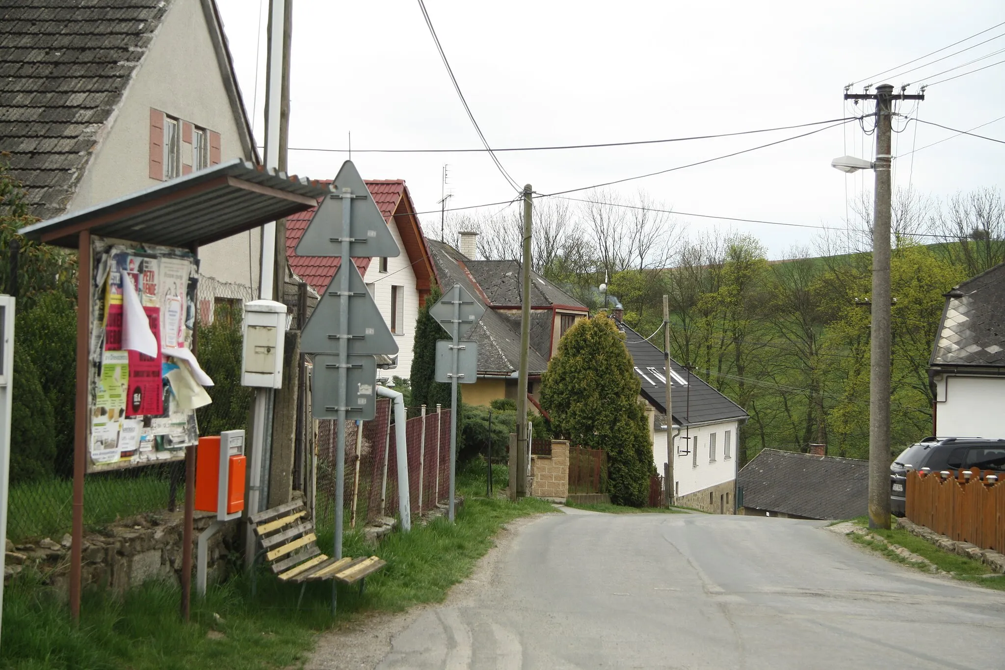 Photo showing: Center of Otín, Luka nad Jihlavou, Jihlava District.