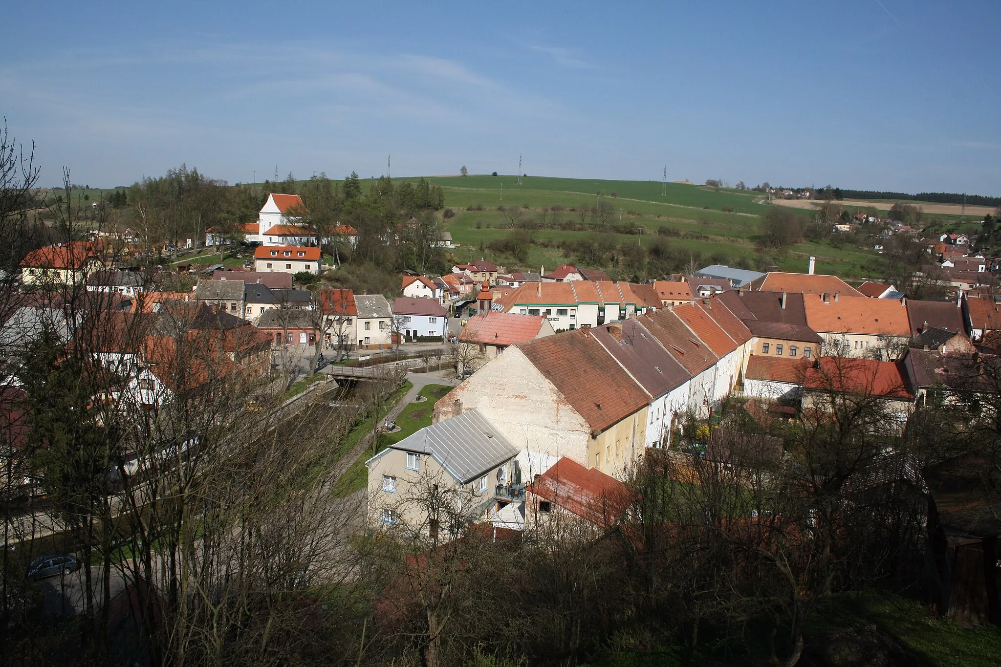 Photo showing: Brtnice view from castle gardens.