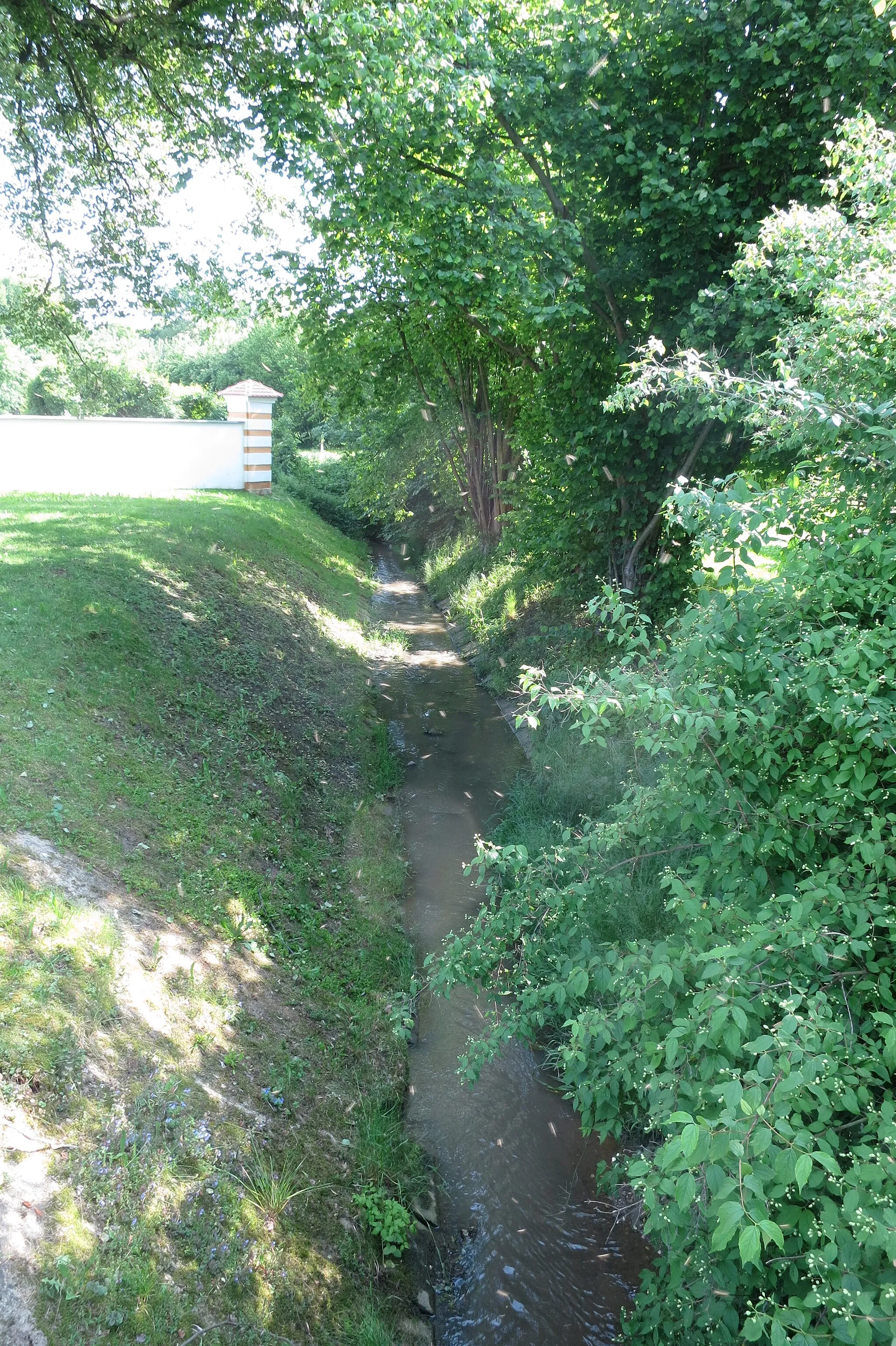 Photo showing: Potok Bihanka v Budkově, okr. Třebíč.