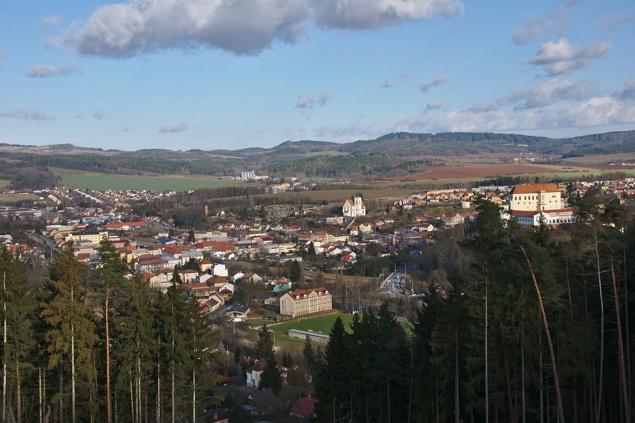 Photo showing: Pohled na město od západu, Letovice, okres Blansko