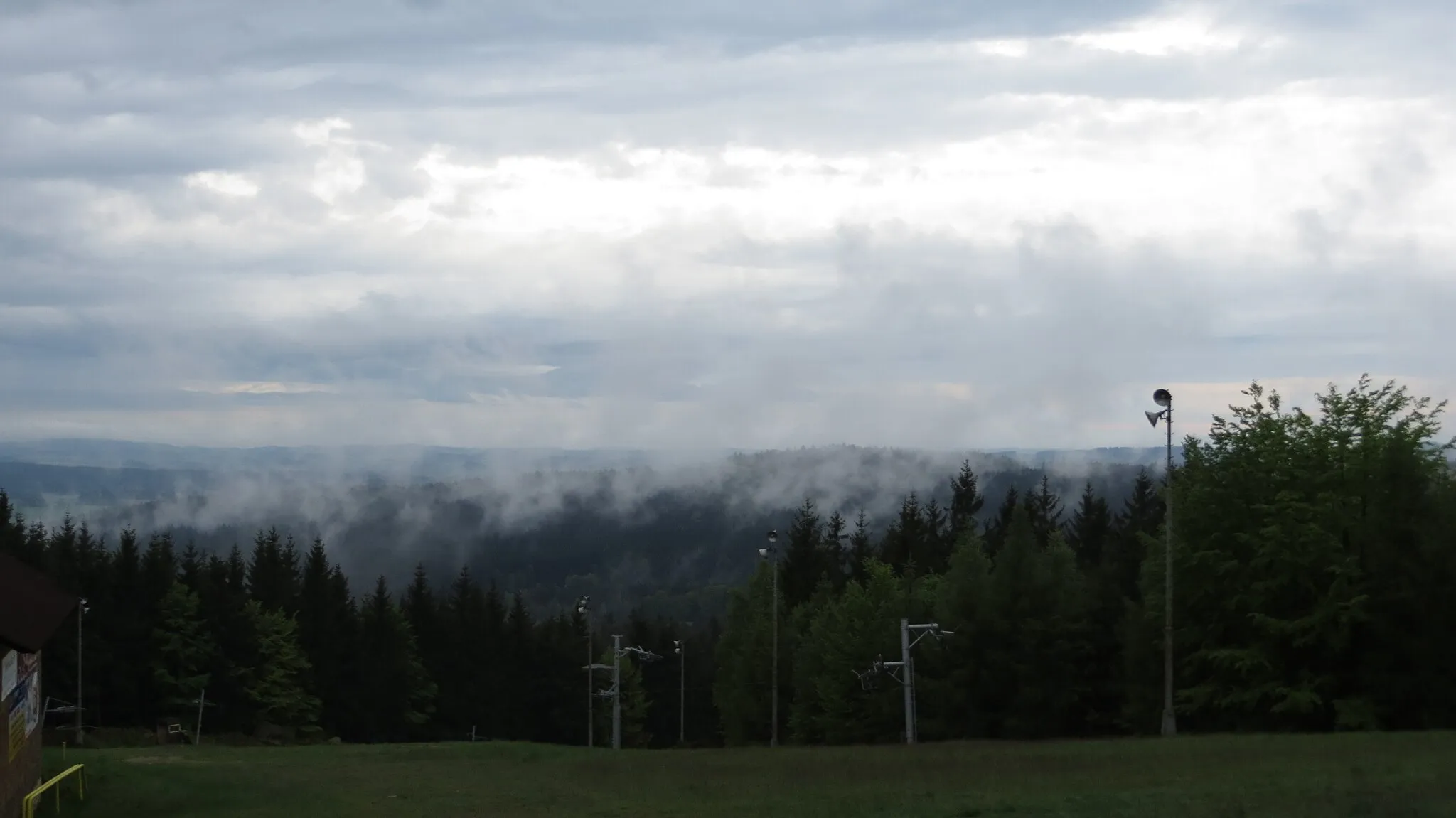 Photo showing: Top view of ski slope Čeřínek in Cejle, Pelhřimov District.