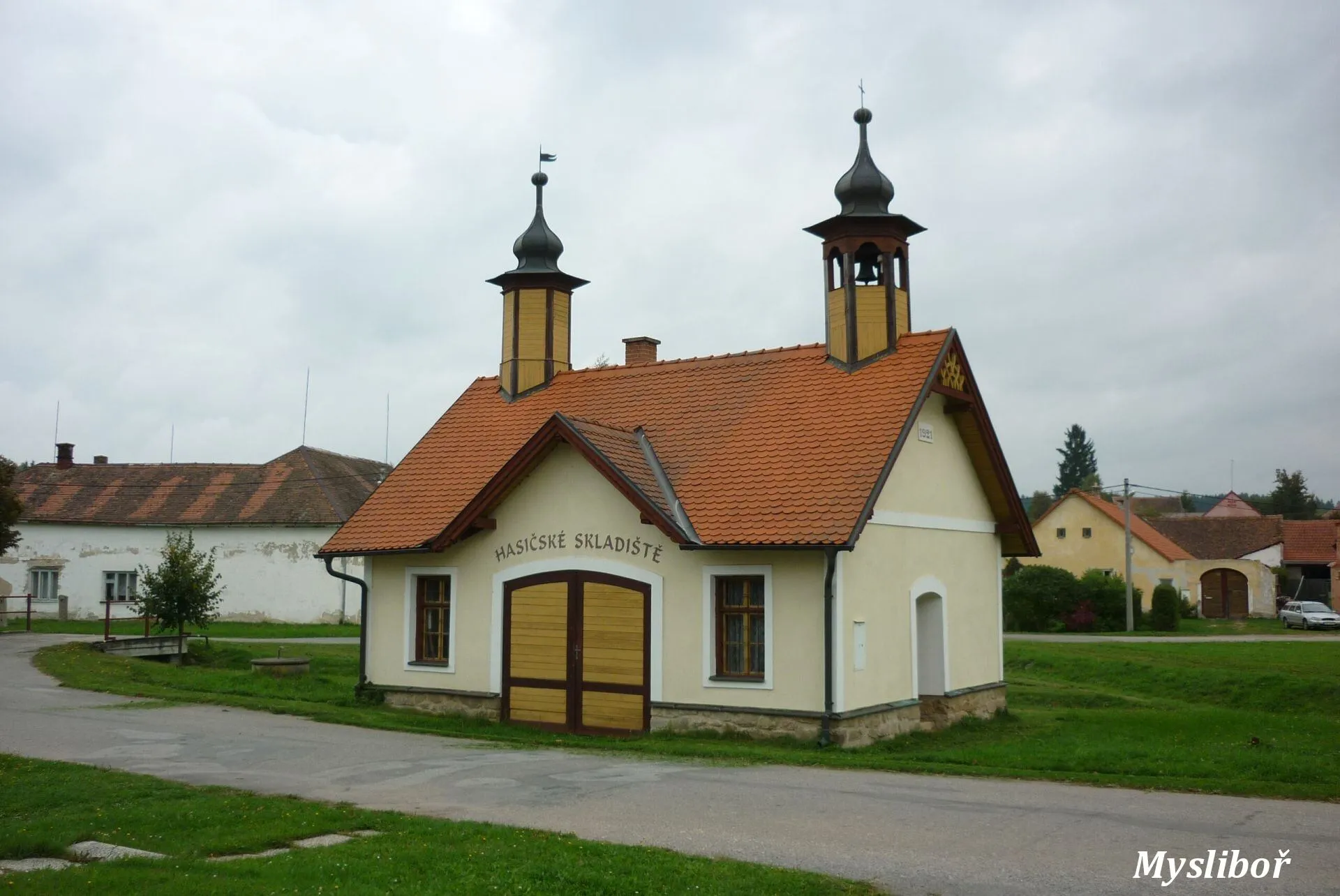 Photo showing: Mysliboř - hasičská zbrojnice