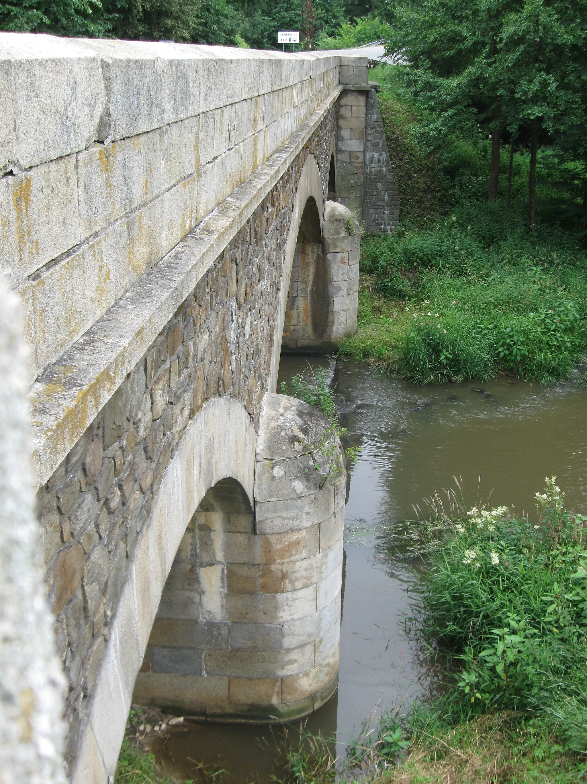Photo showing: Křelovice, okres Pelhřimov, most přes řeku Trnavu na silnici II/112 do Červené Řečice.