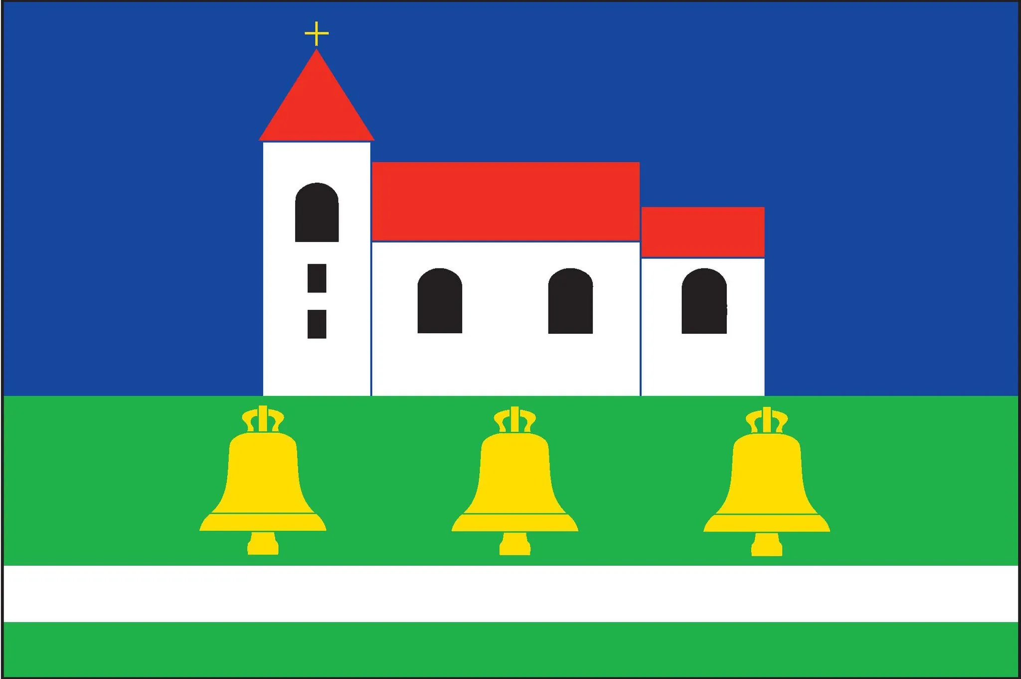 Photo showing: Flag of Cetenov, České Budějovice District, Czech Republic.