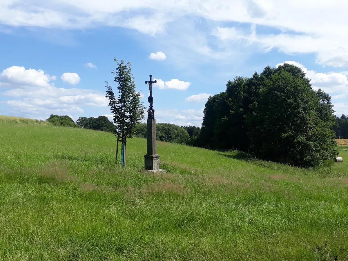 Photo showing: Wayside cross in Lišov in České Budějovice District – entry no. 37355.