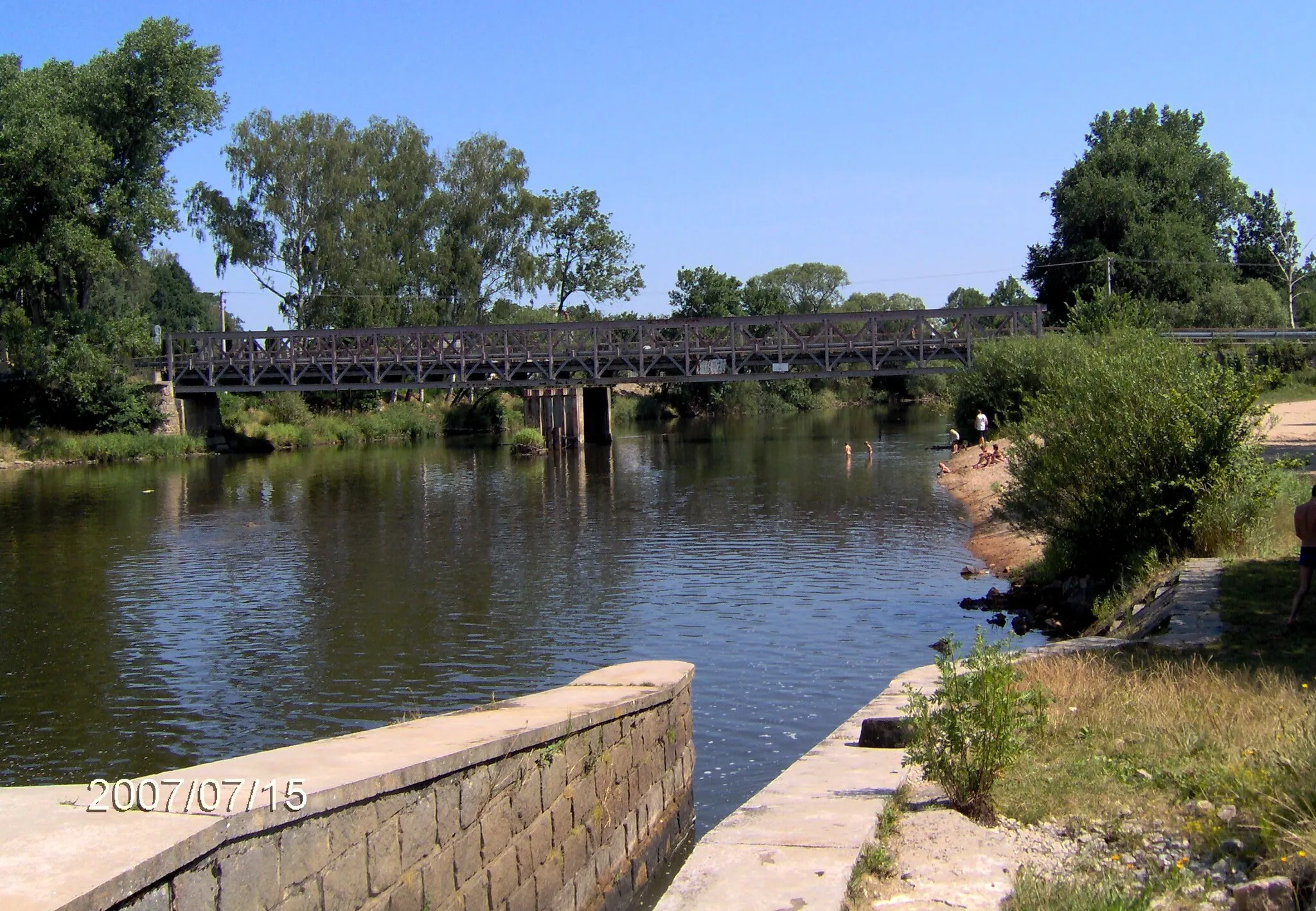 Photo showing: Lužnice-silniční most v Dráchově