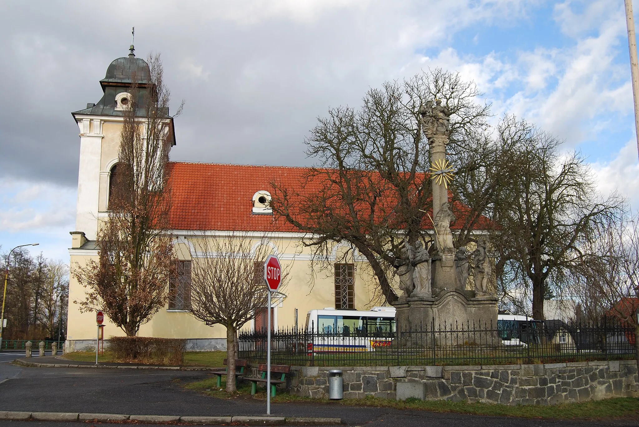 Photo showing: Kostel v obci. Čimelice. Okres Písek. Česká republika.