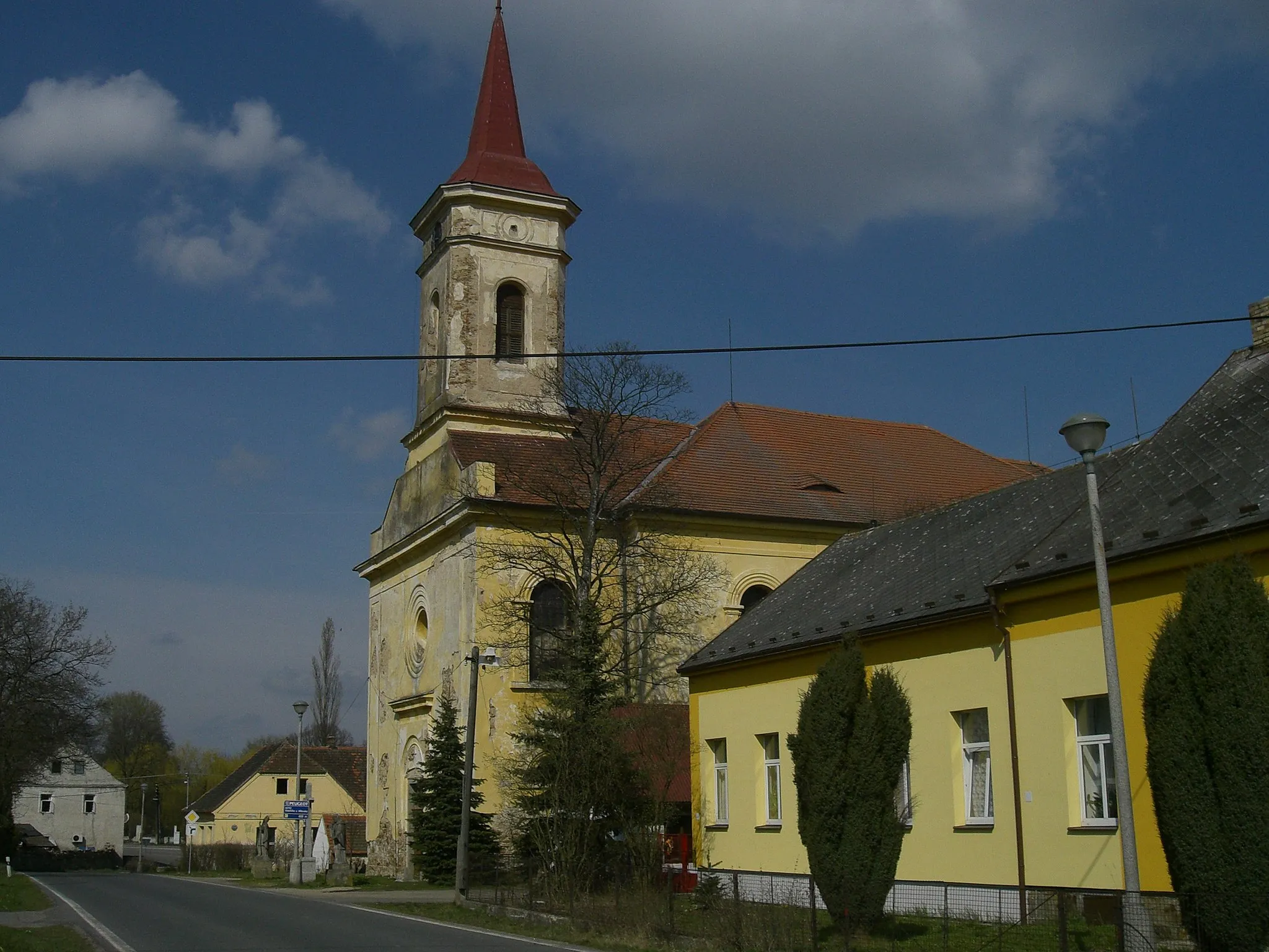 Photo showing: Veselíčko village in the Písek District, Czech Republic. Church of St Anne.