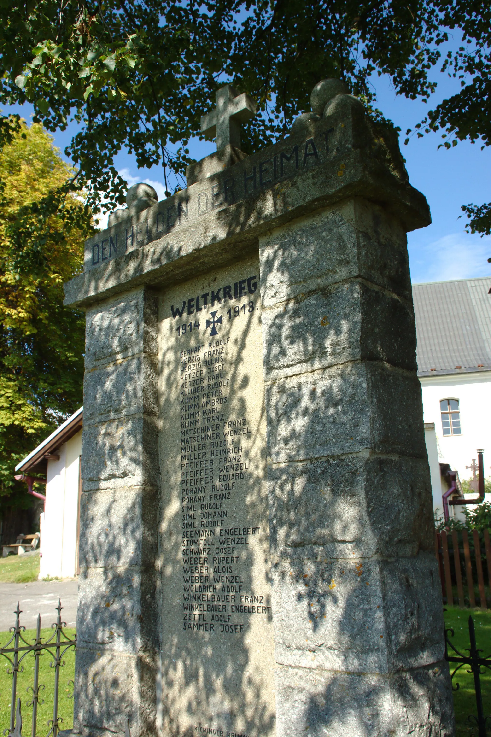 Photo showing: WWI memorial in Nicov