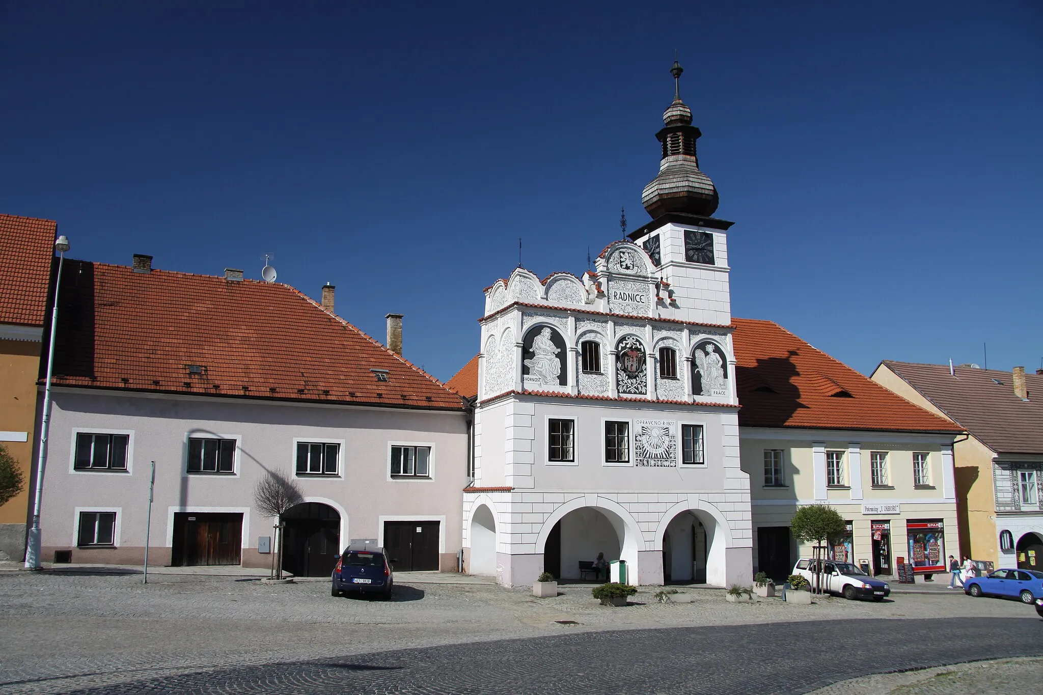 Photo showing: Town hall in Volyně in Strakonice District, Czech Republic