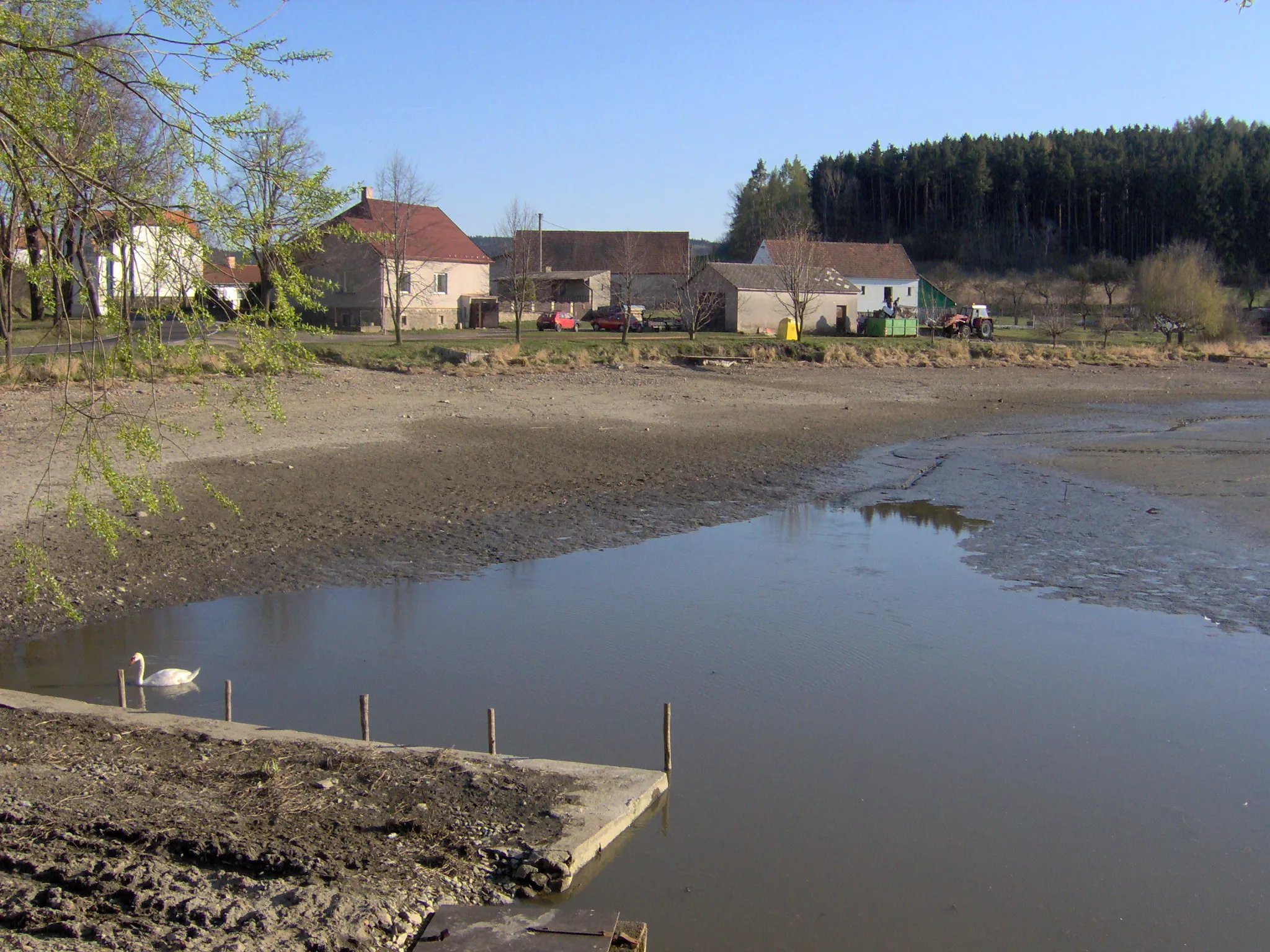 Photo showing: Pond in Paračov, Strakonice District, Czech republic