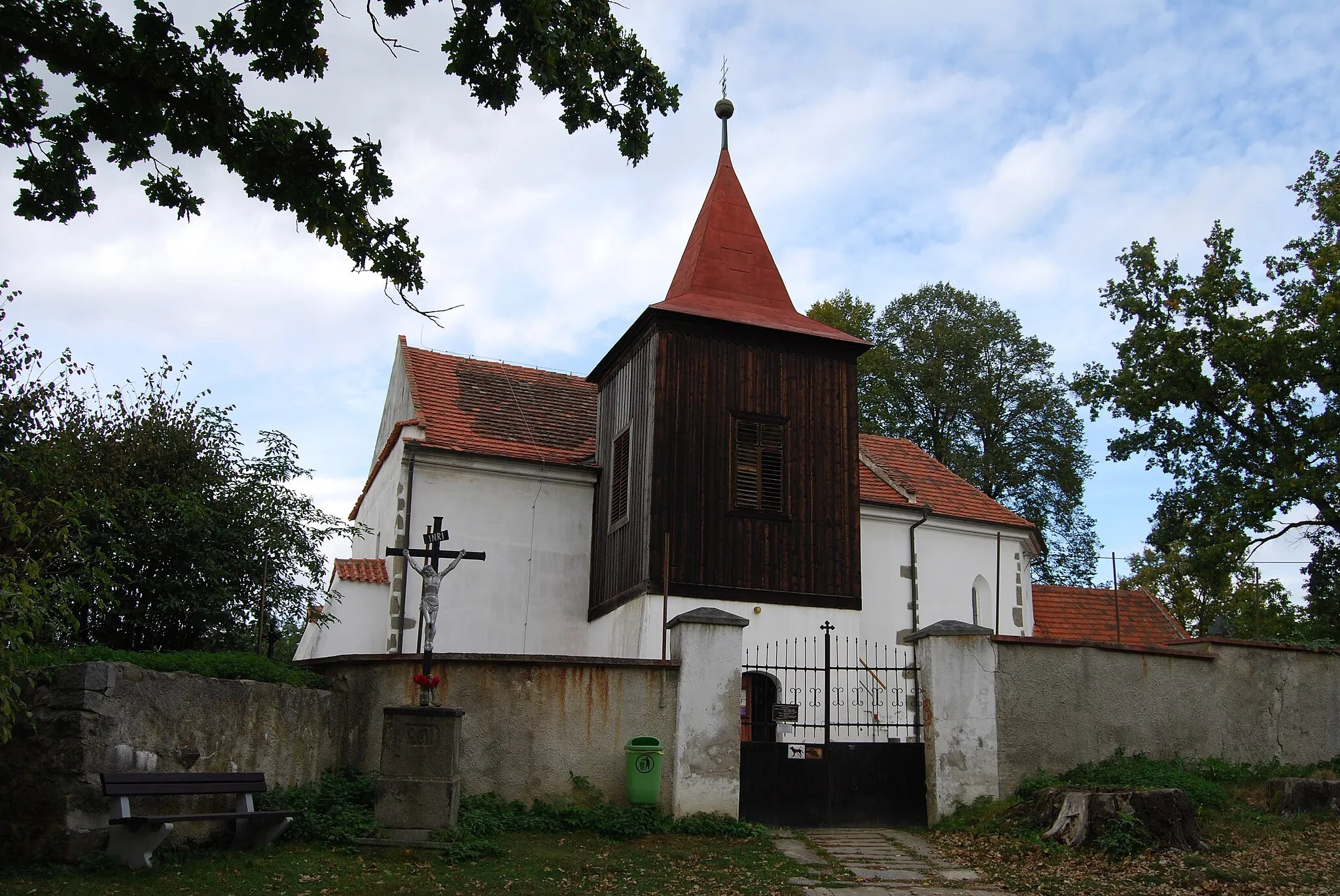 Photo showing: Church of Saint Bartoloměj in Kocelovice village in Strakonice District. Czech Republic.