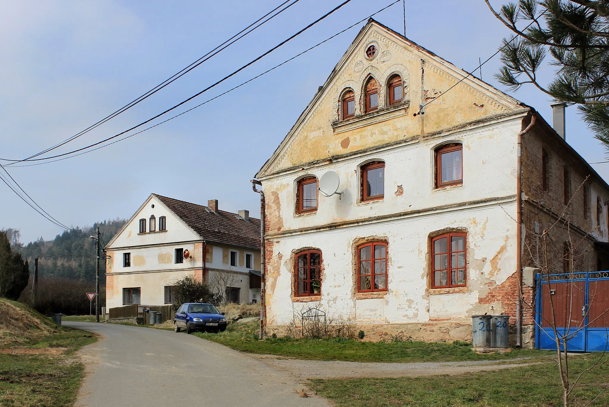 Photo showing: West part of Libosváry, part of Vidice village, Czech Republic.