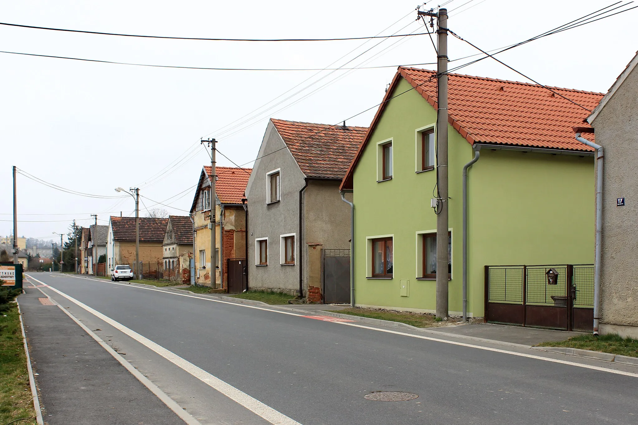 Photo showing: Vrchlického street in Nová Ves, part of Horšovský Týn, Czech Republic.