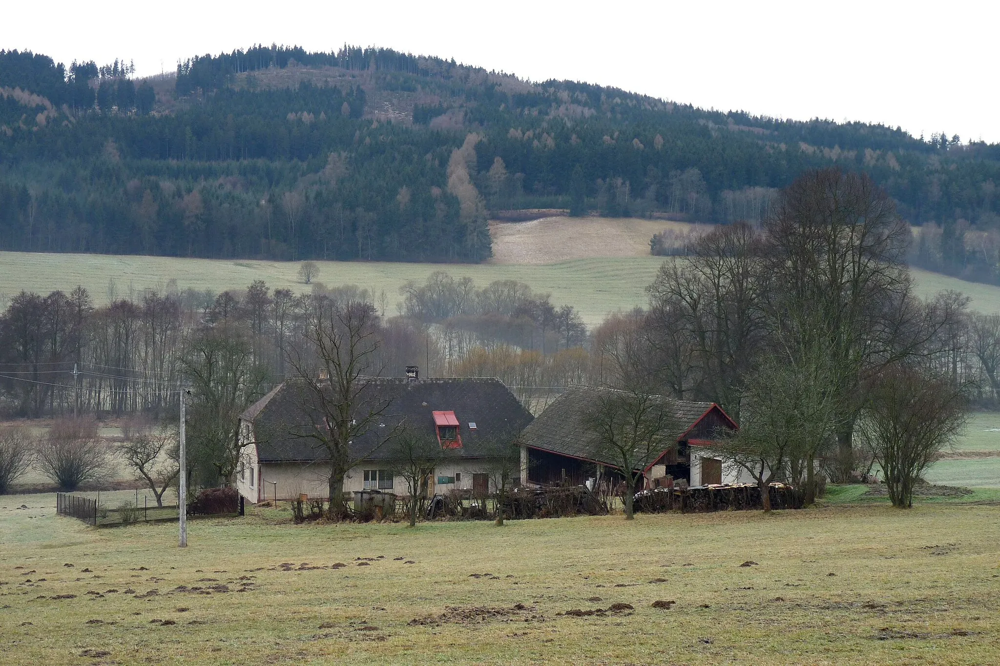 Photo showing: House No 11 in the village of Dolní Staňkov, Klatovy District, Plzeň Region, Czech Republic.