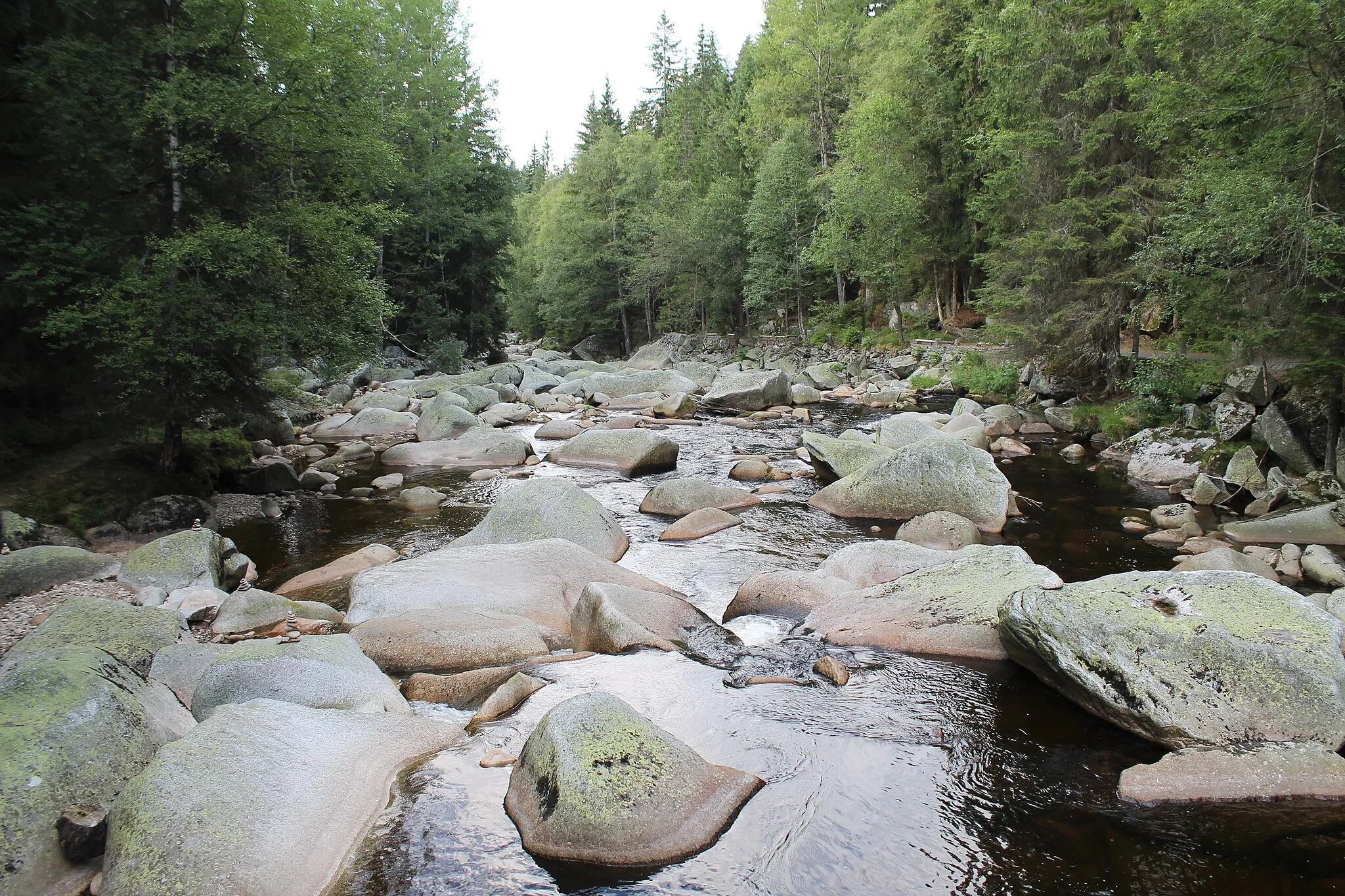 Photo showing: Vydra River near to former Hálkova chata, Srní, Klatovy District, Czech Republic