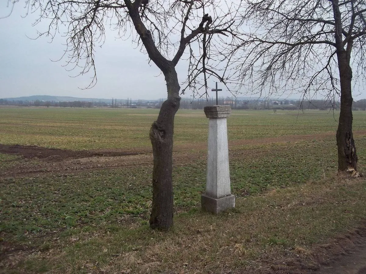 Photo showing: Wayside cross in Vstiš in Plzeň-South District – entry no. 2805.