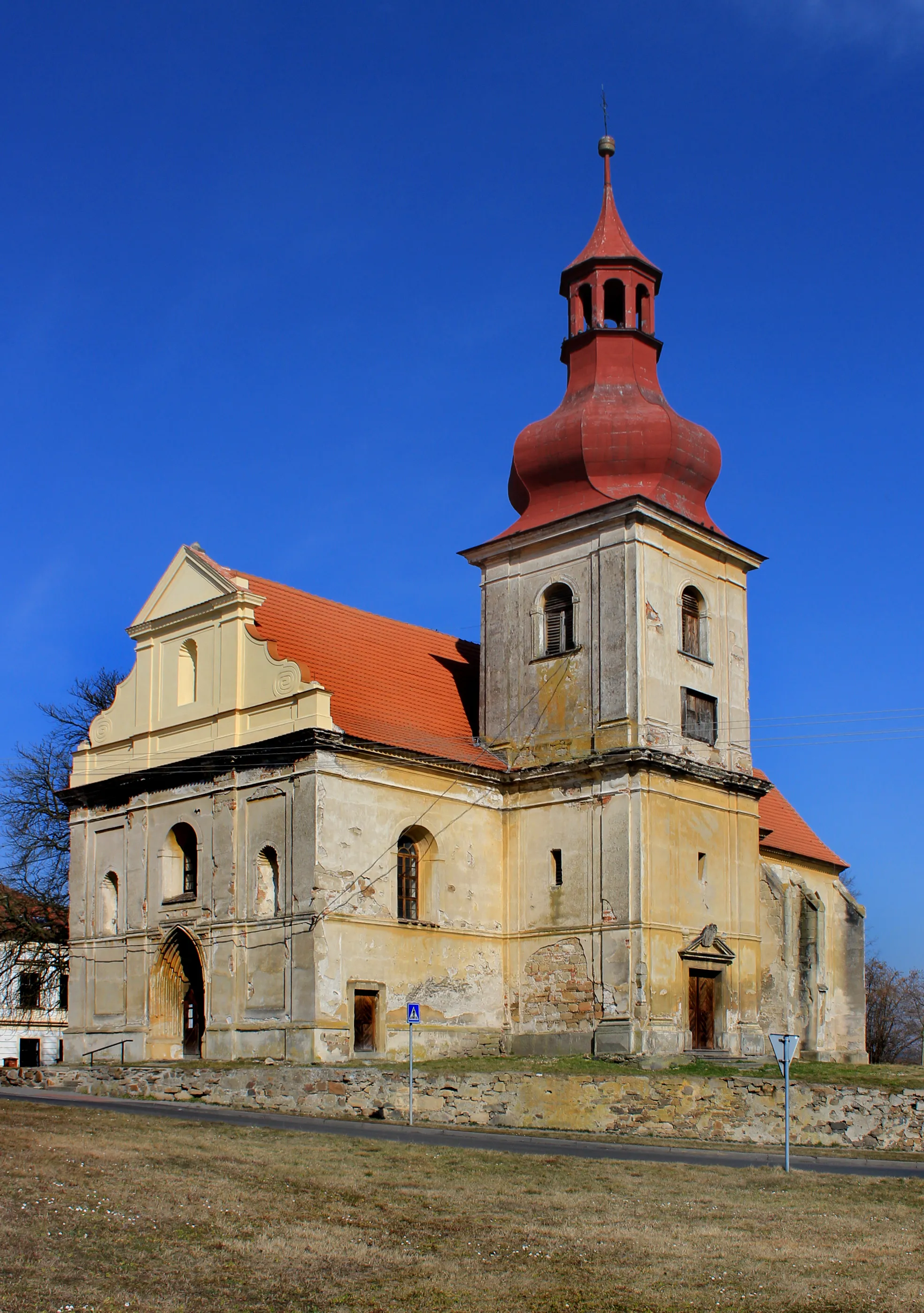 Photo showing: Church in Horní Sekyřany, part of Heřmanova Huť, Czech Republic.