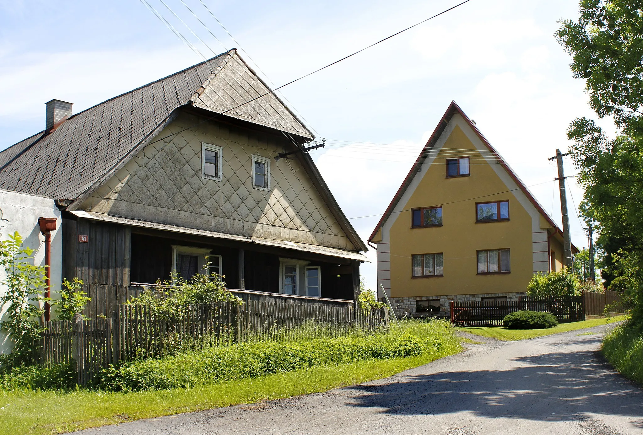 Photo showing: Upper part of Kvaň, part of Zaječov village, Czech Republic