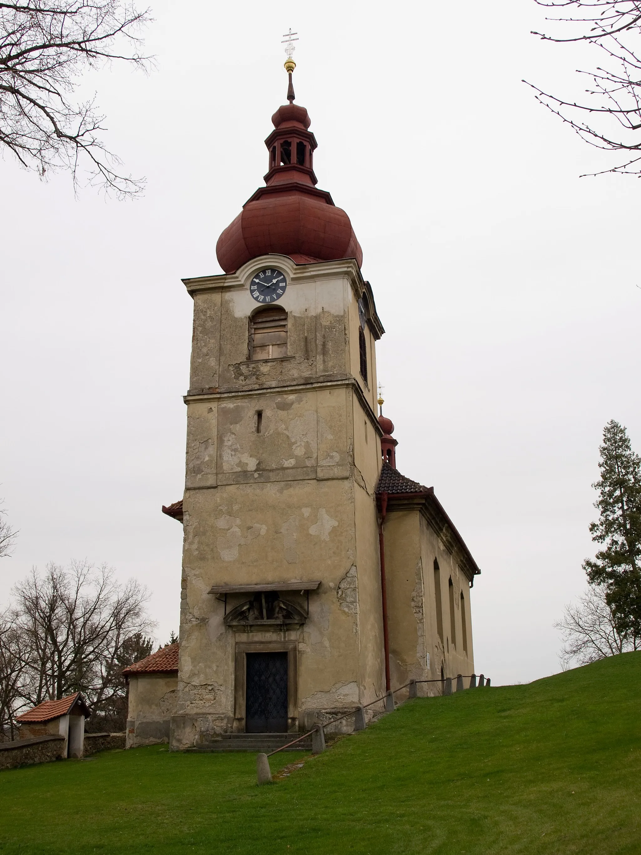 Photo showing: Church, Praskolesy, Beroun District, Central Bohemian Region, Czech Republic