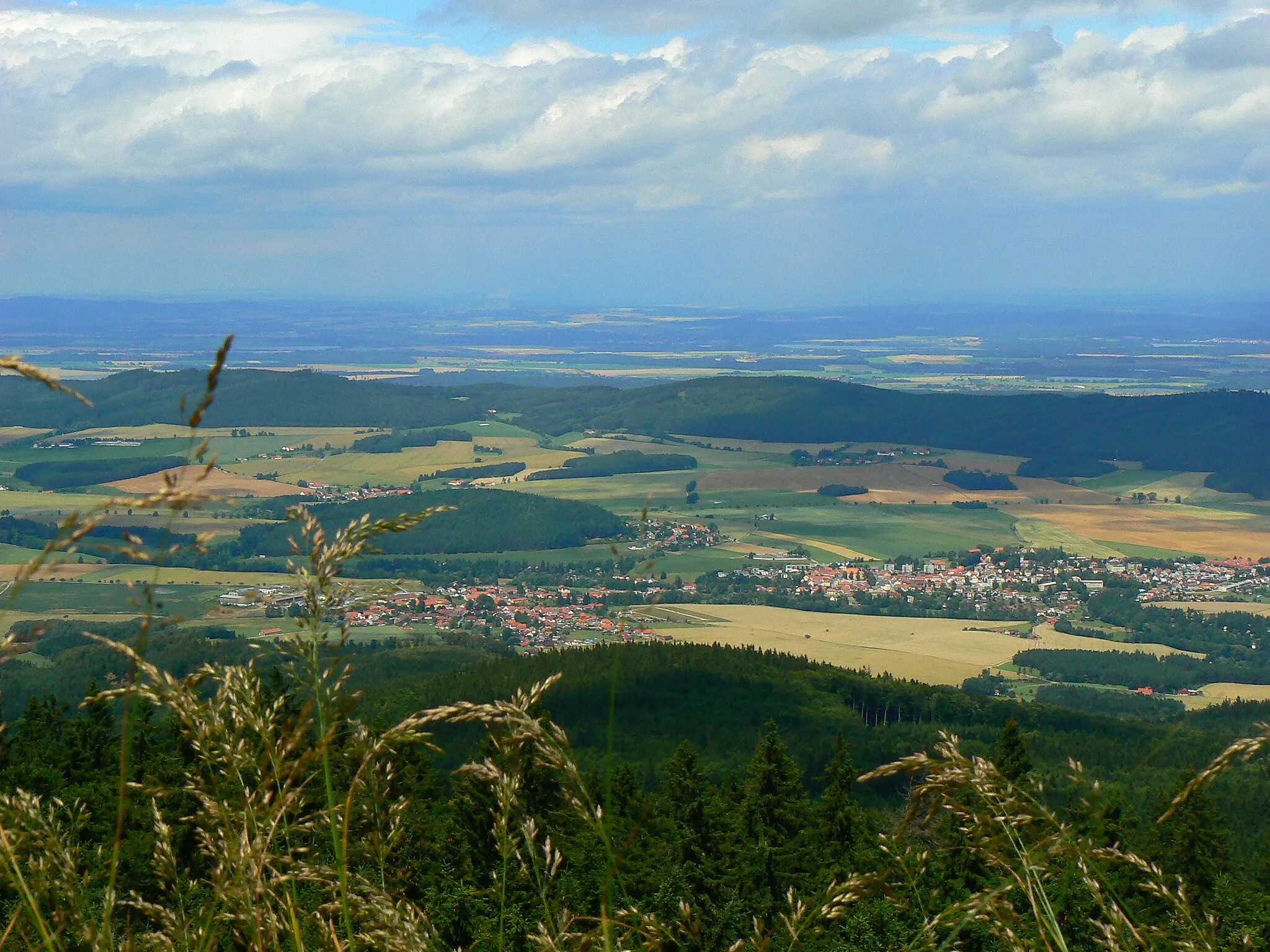 Photo showing: View from the lookout tower on top of Kleť Mountain, Czech Republic