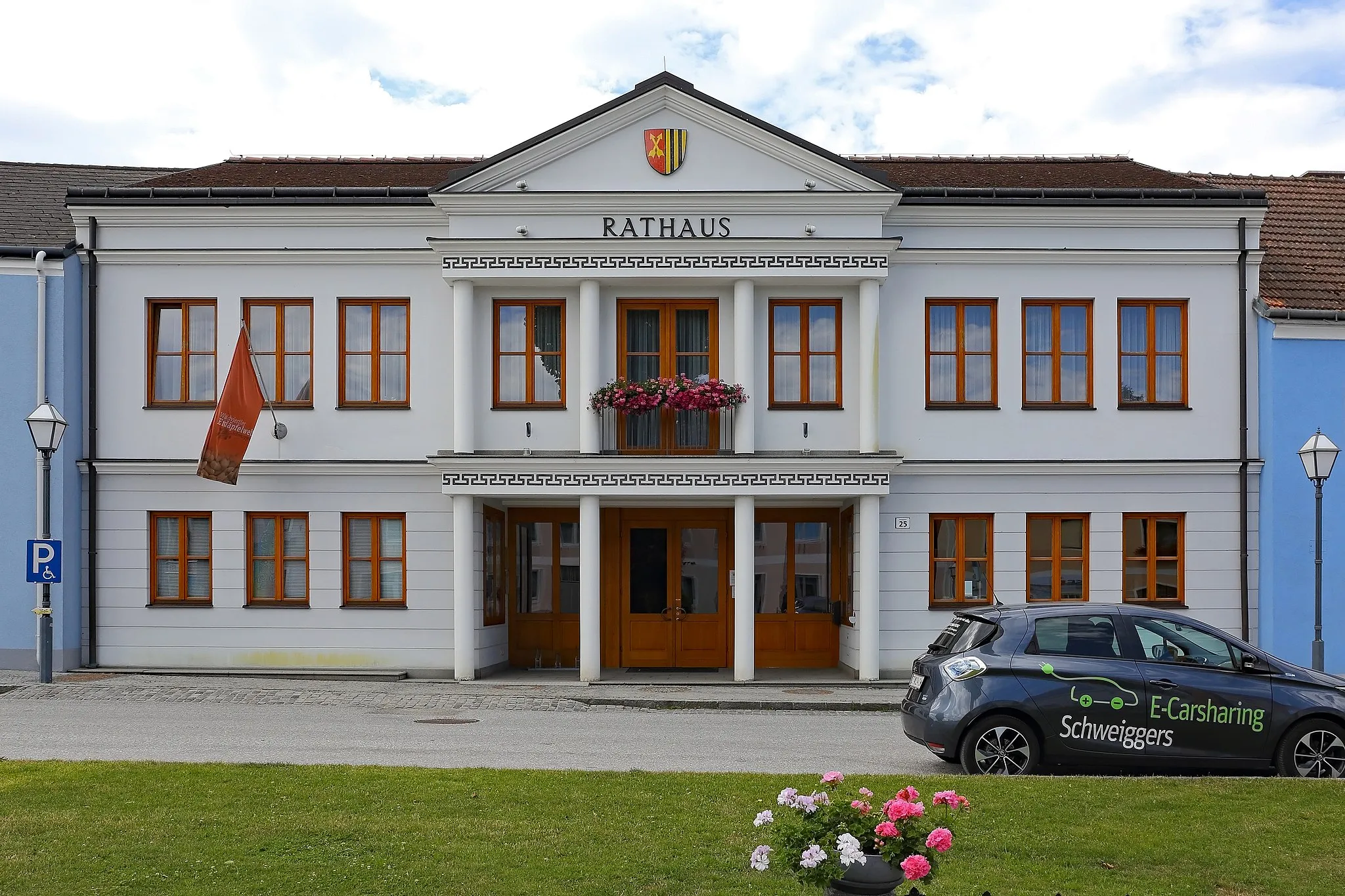 Photo showing: Rathaus in Schweiggers mit dem Erdäpfelmuseum