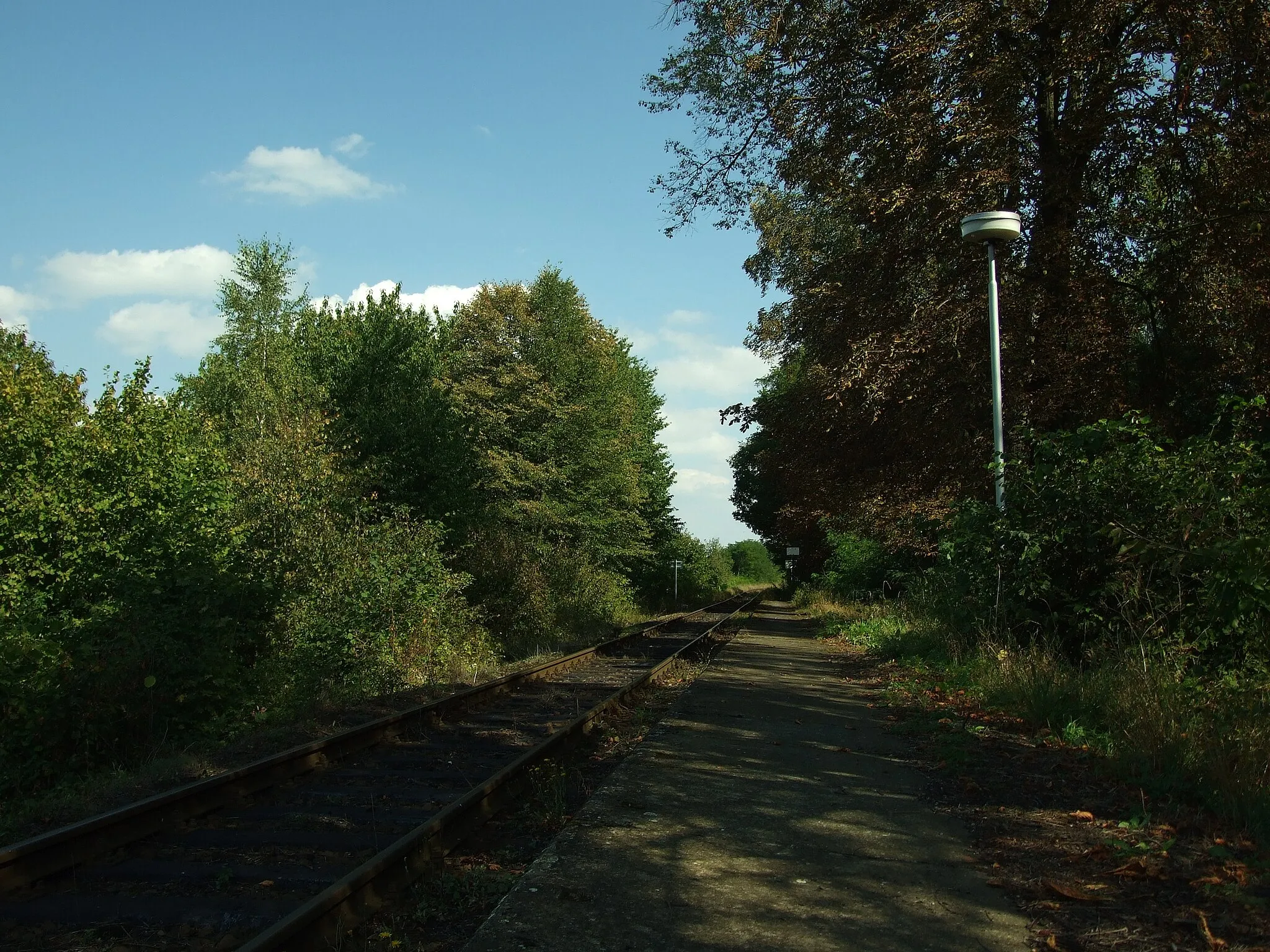 Photo showing: Train stop Vrcovice, South Bohemian Region, CZ