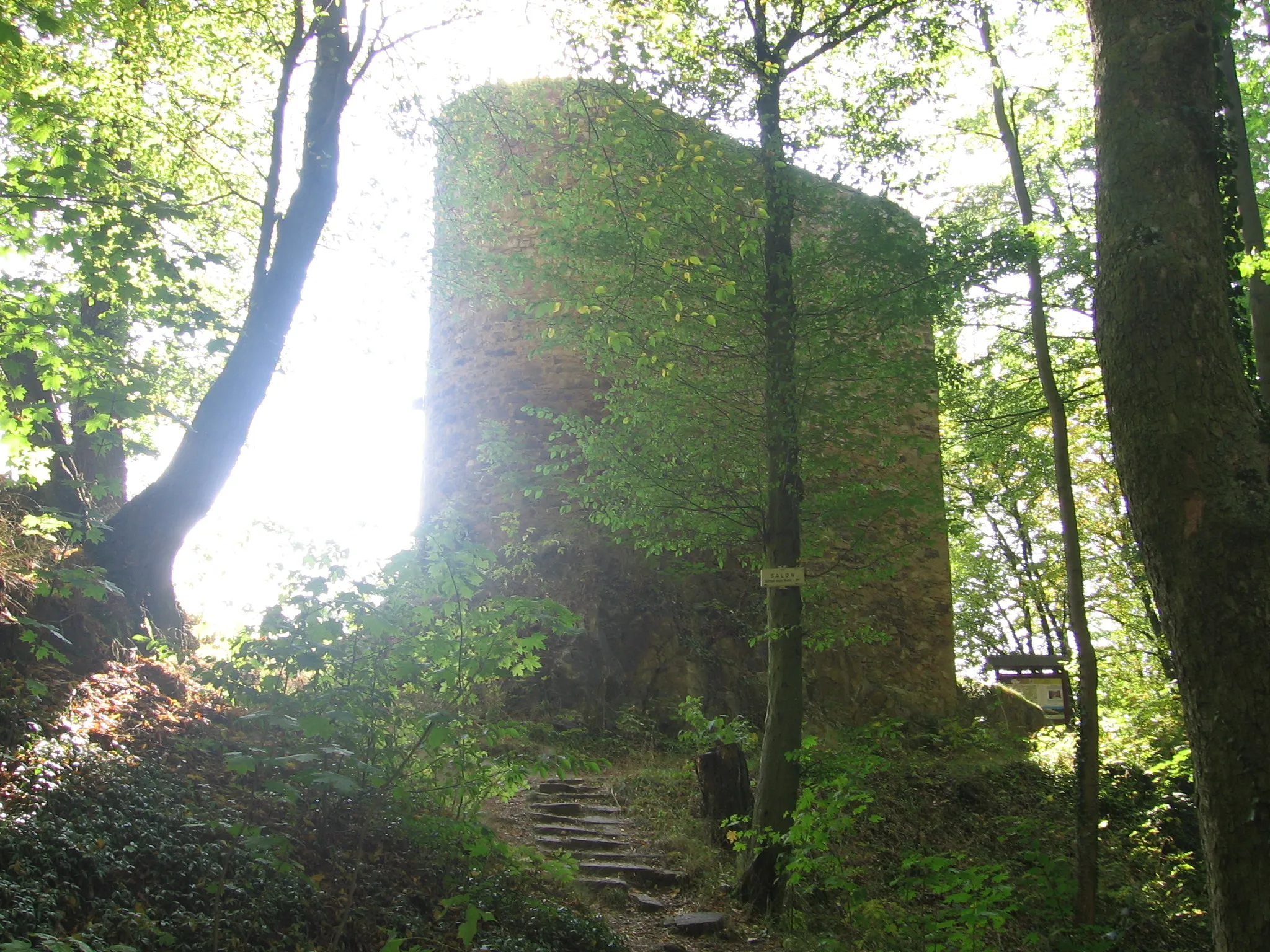 Photo showing: Březina - reconstructed ruins of the castle, (Rokycany District, Czech Republic)