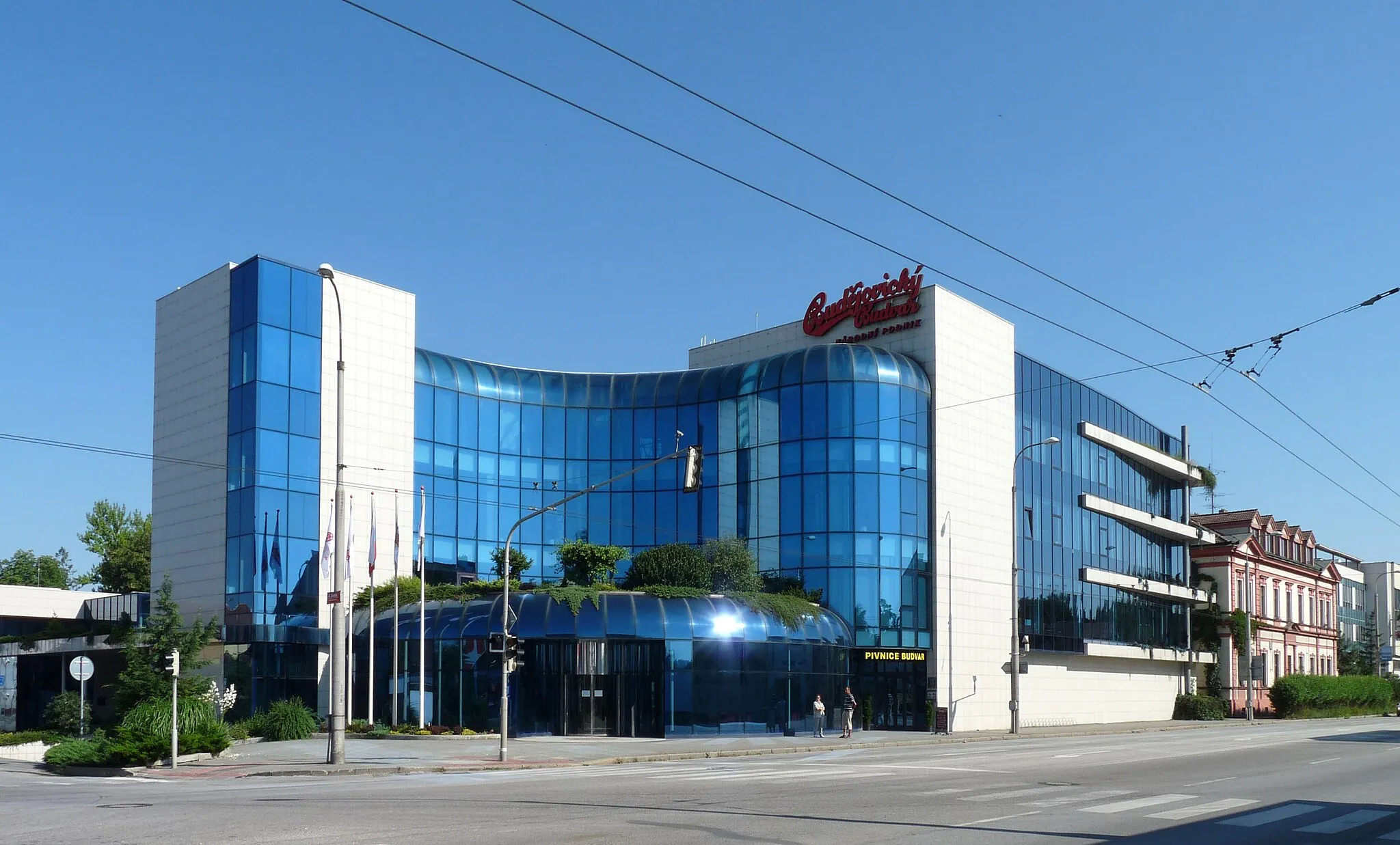 Photo showing: Budweiser Budvar brewery in Kněžské Dvory, part of České Budějovice, Czech Republic.