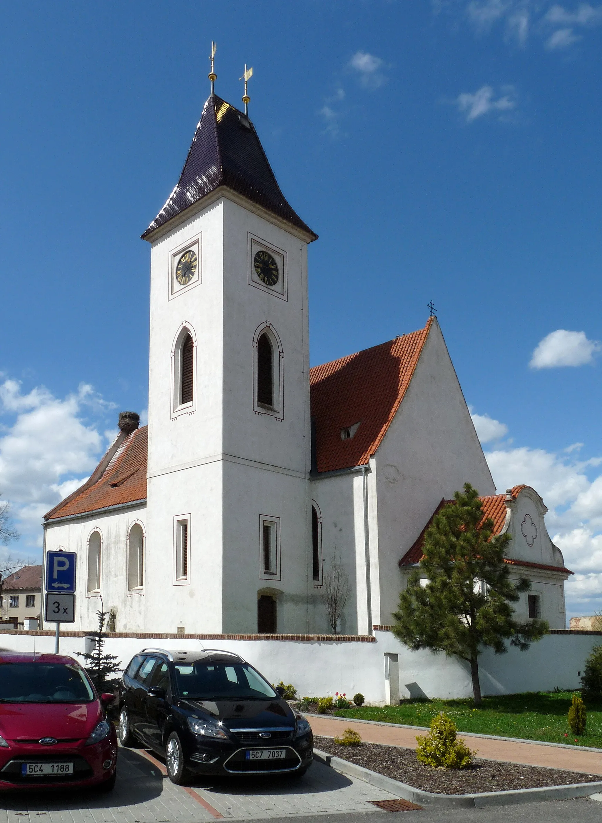 Photo showing: Church of the Assumption in the village of Dubné, České Budějovice, Czech Republic.