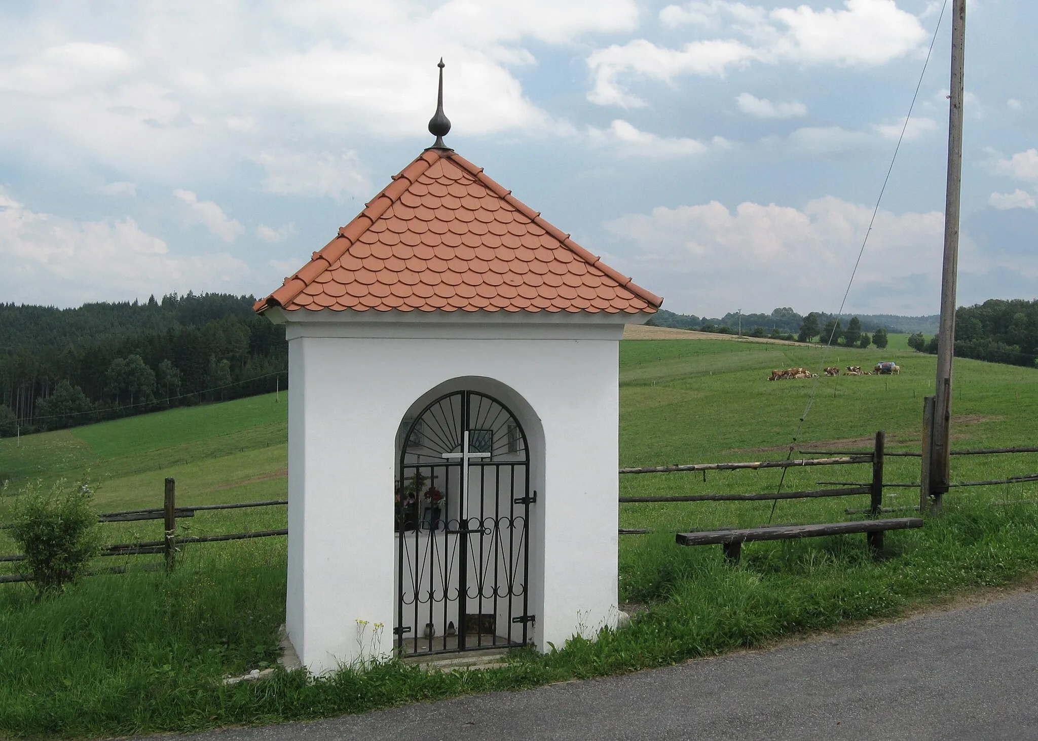 Photo showing: Chapel in Dlouhá Ves - part Bohdašice, Klatovy district, Czech Republic.