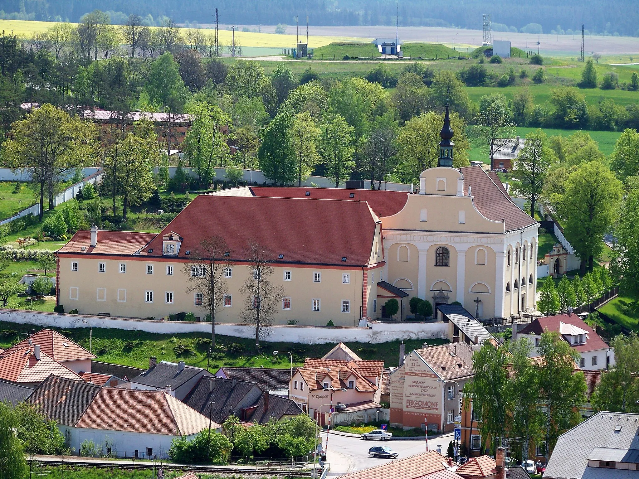 Photo showing: Dačice, South Bohemian Region, the Czech Republic. A view from city tower.