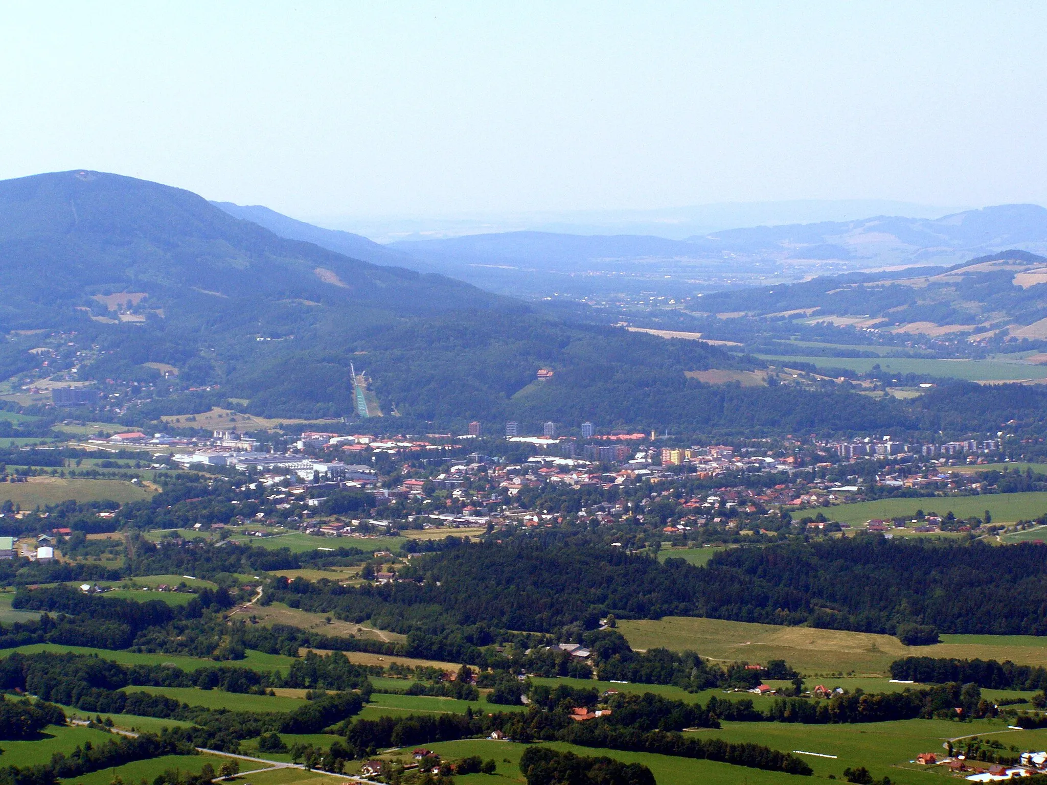 Photo showing: Frenštát pod Radhoštěm, pohled ze Skalky