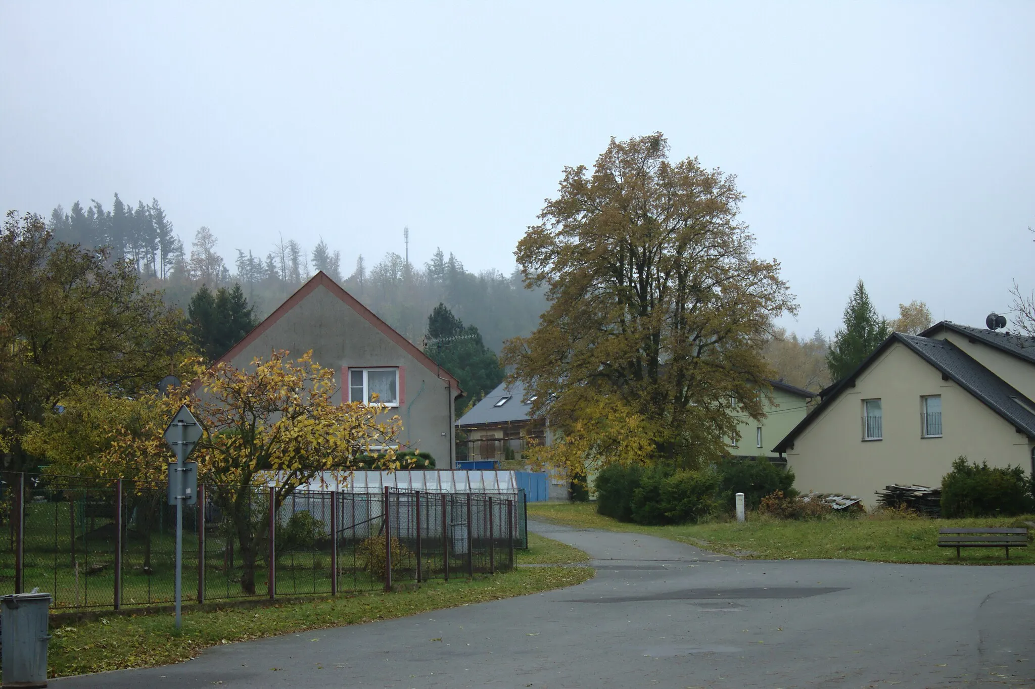 Photo showing: Buildings in the village of Luhy near Horní Benešov, CZ