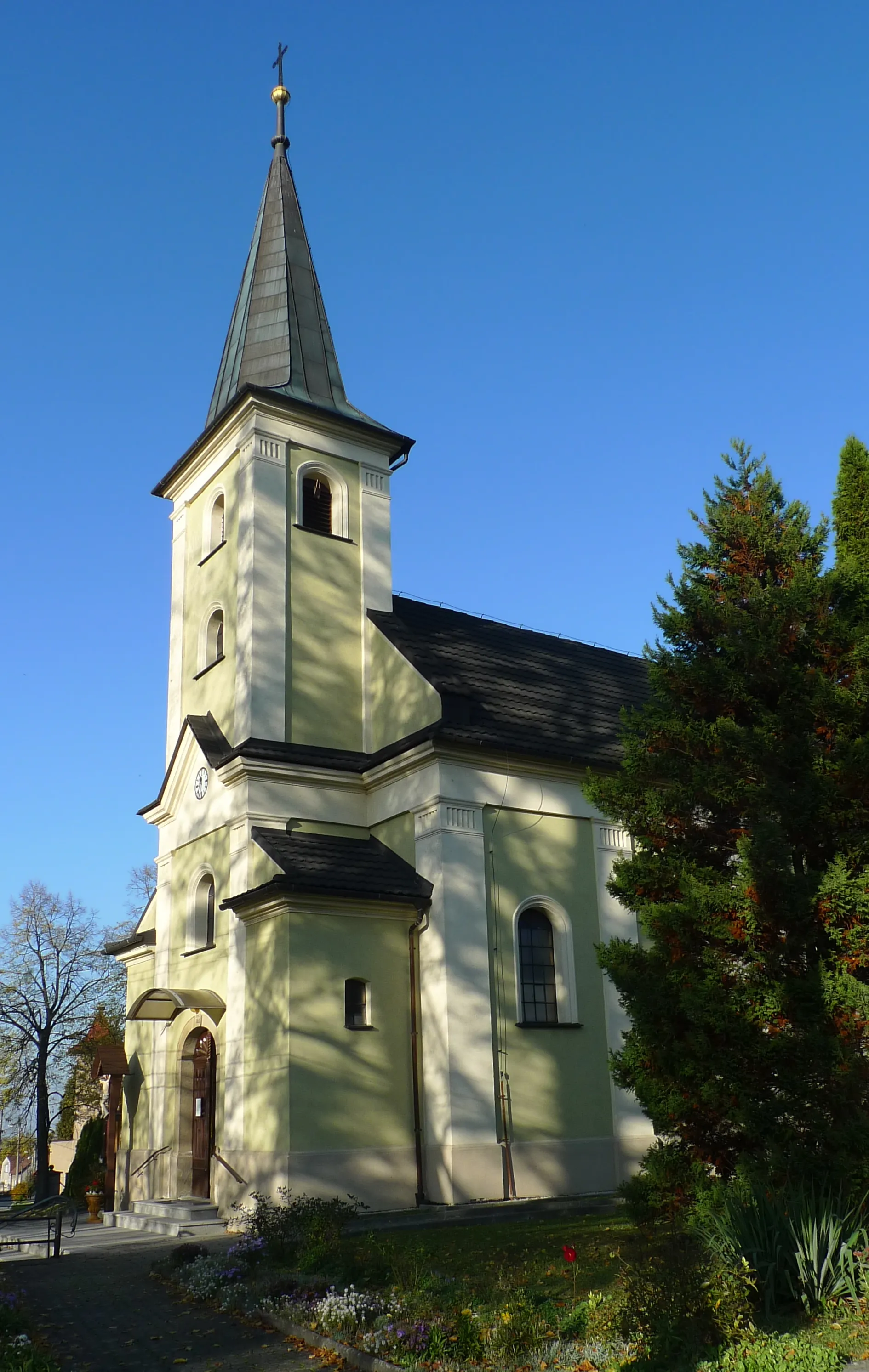 Photo showing: Chlebovice, kostel z roku 1863