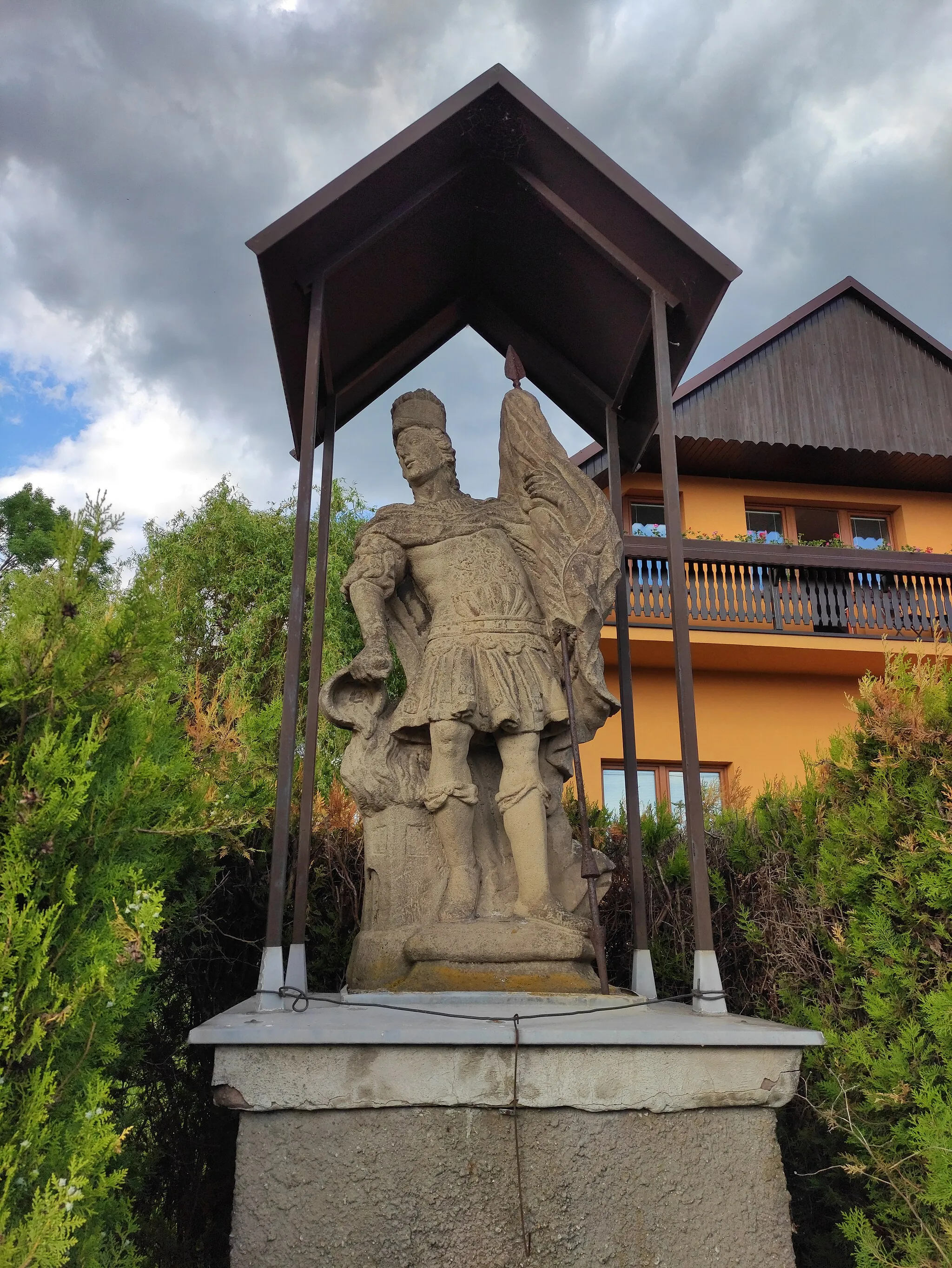 Photo showing: Barokní socha svatého Floriána, Martinov, Ostrava, Moravskoslezský kraj