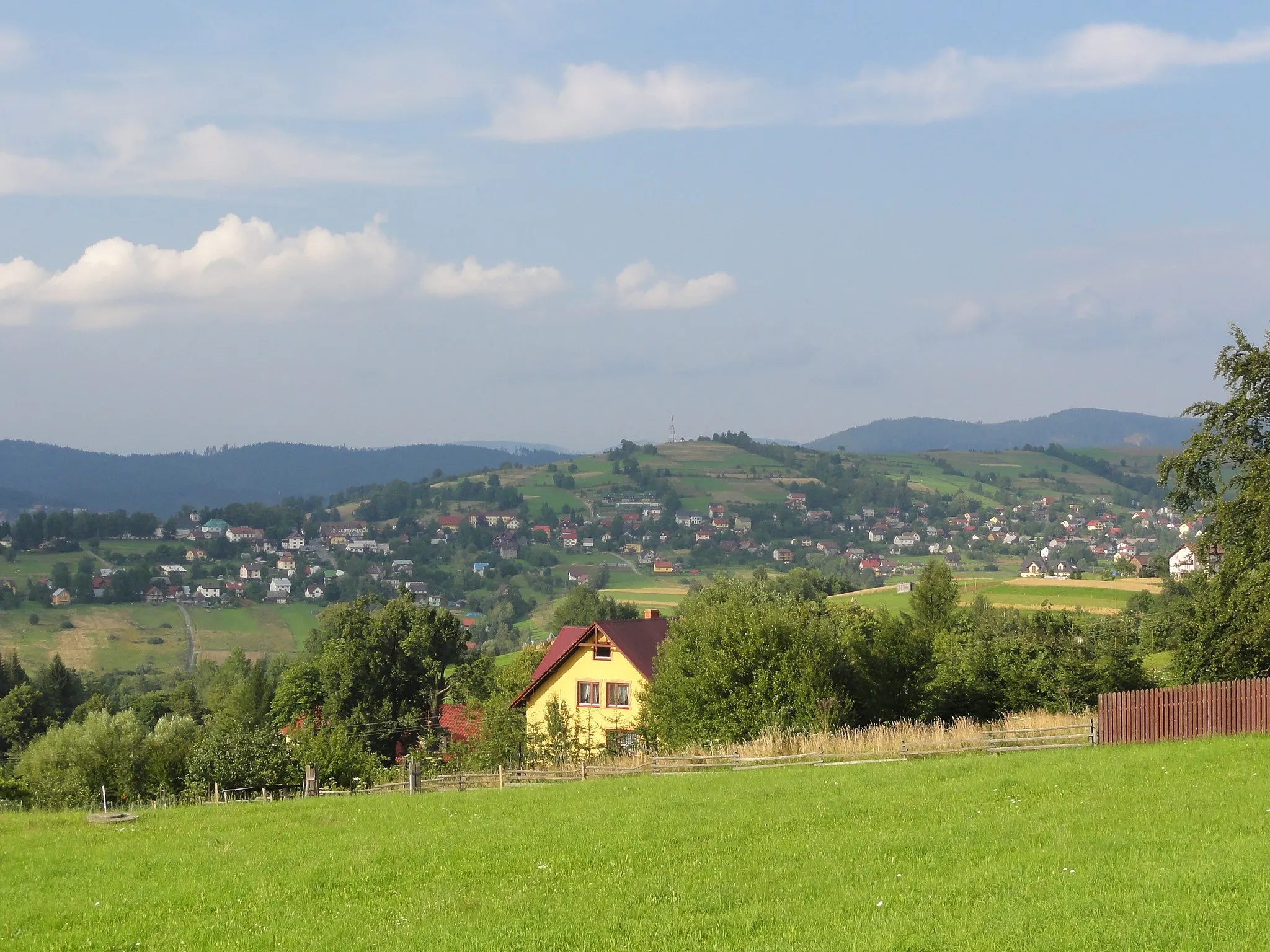 Photo showing: Istebna widziana z Jaworzynki