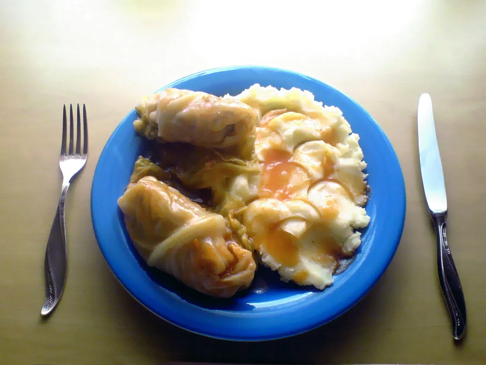 Photo showing: Gołąbki, a polish dish (stuffed cabbage).