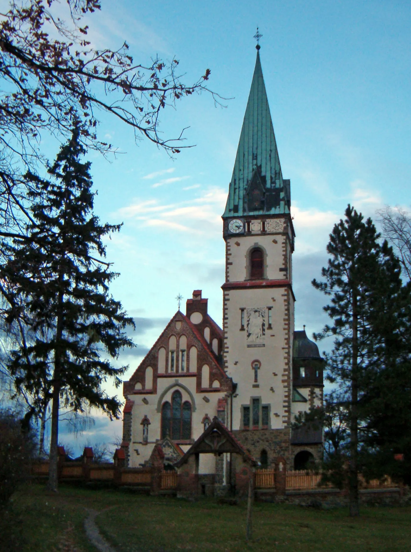 Photo showing: church in czech village Dolni Zivotice