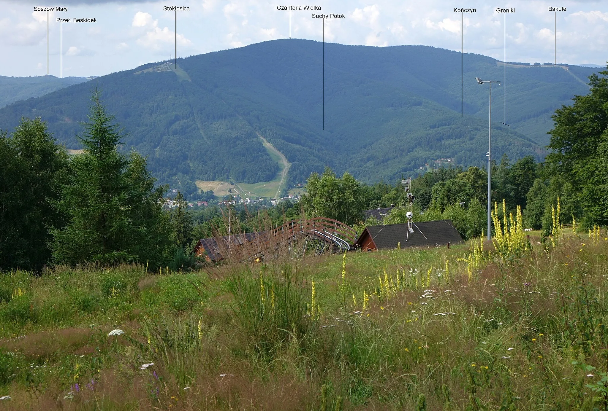 Photo showing: Czantoria. Widok z Równicy