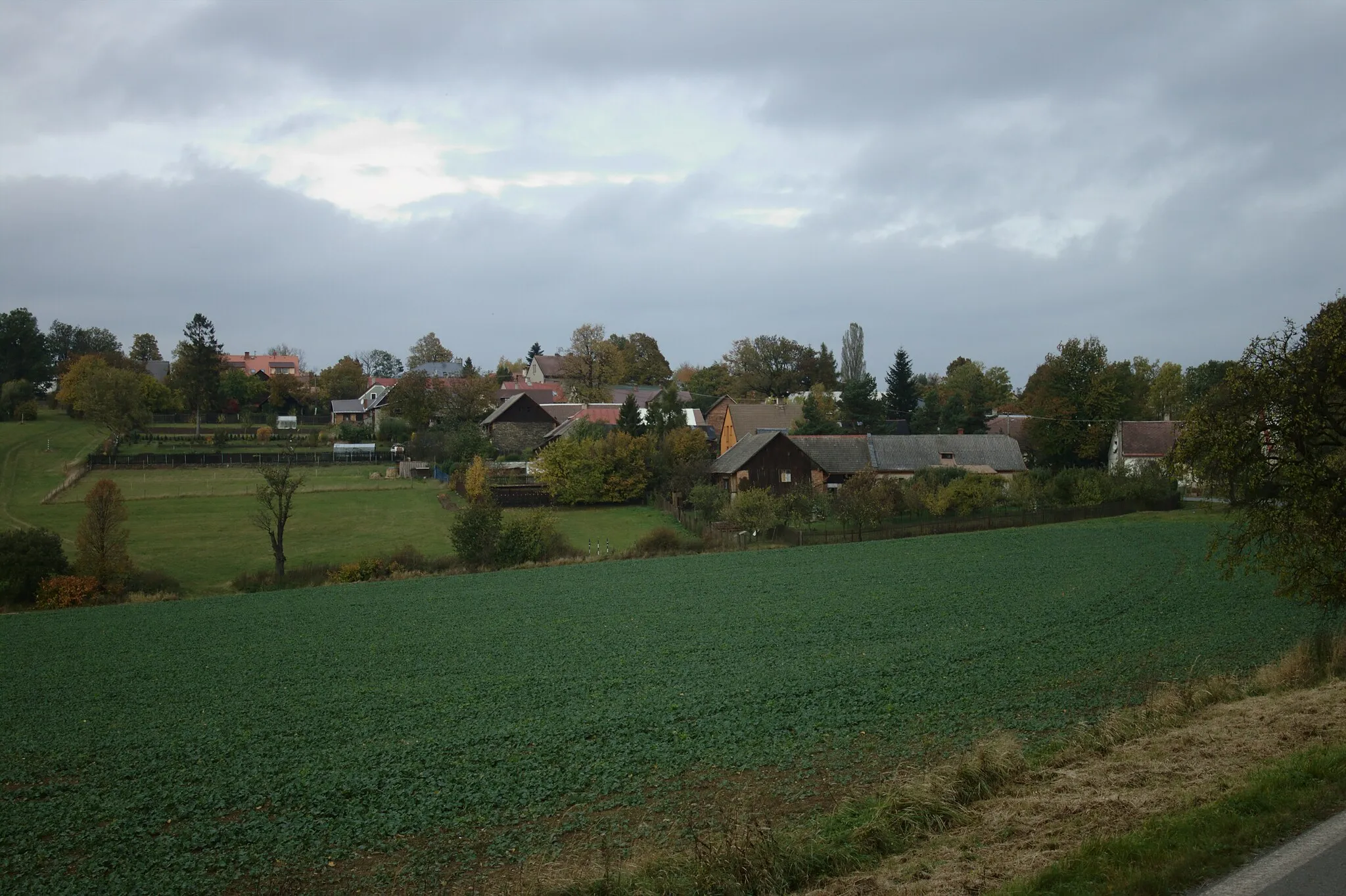 Photo showing: Southern limit of the village of Moravice, CZ