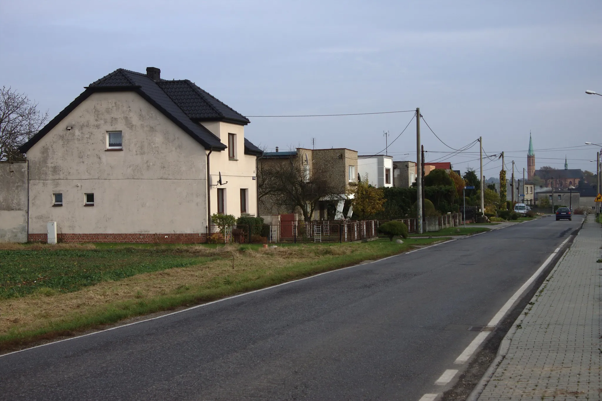 Photo showing: Buildings in Cyprzanów, Poland