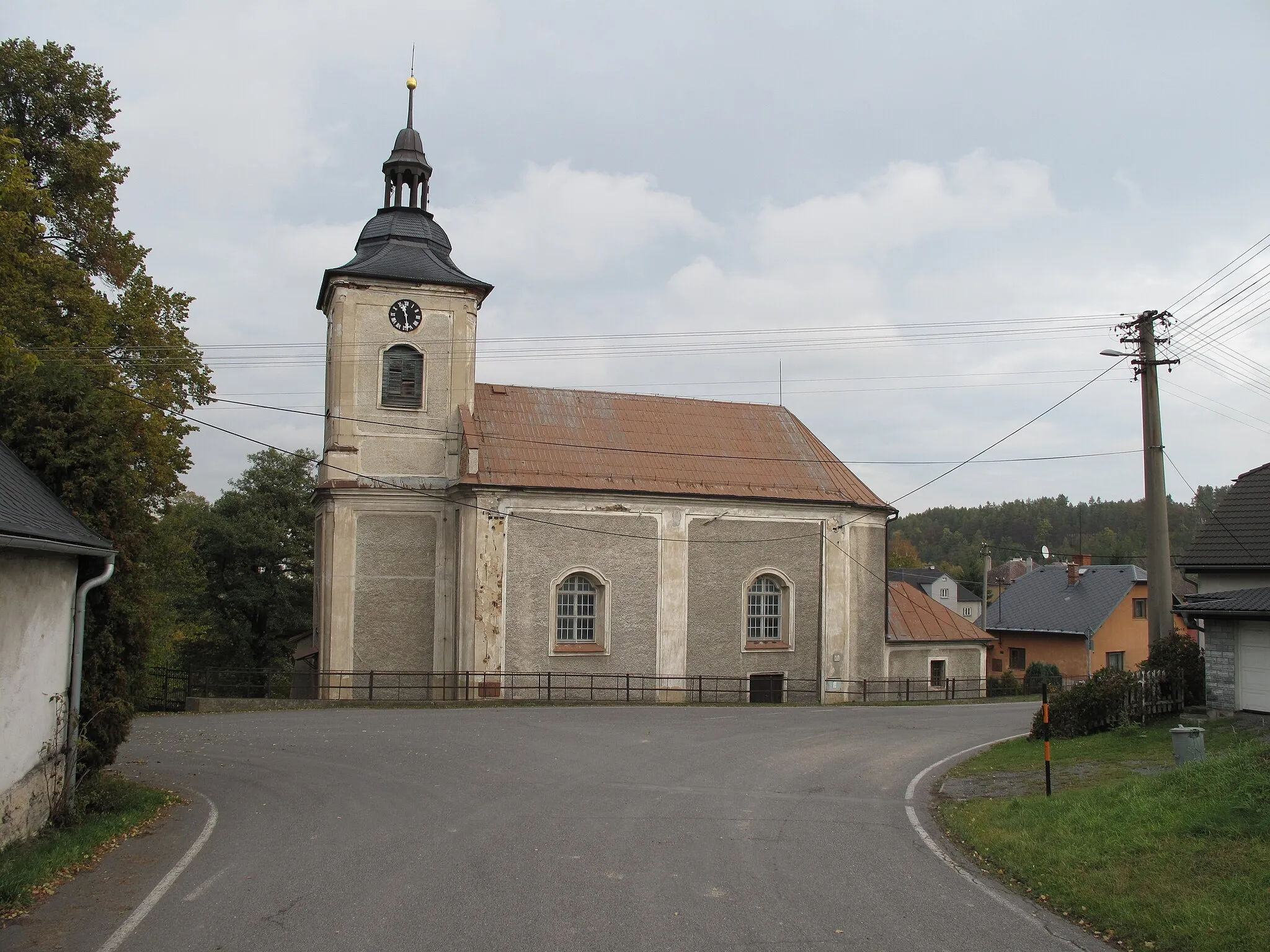 Photo showing: Church of Saint Michael in Bohdanovice, Opava District, Czech Republic.