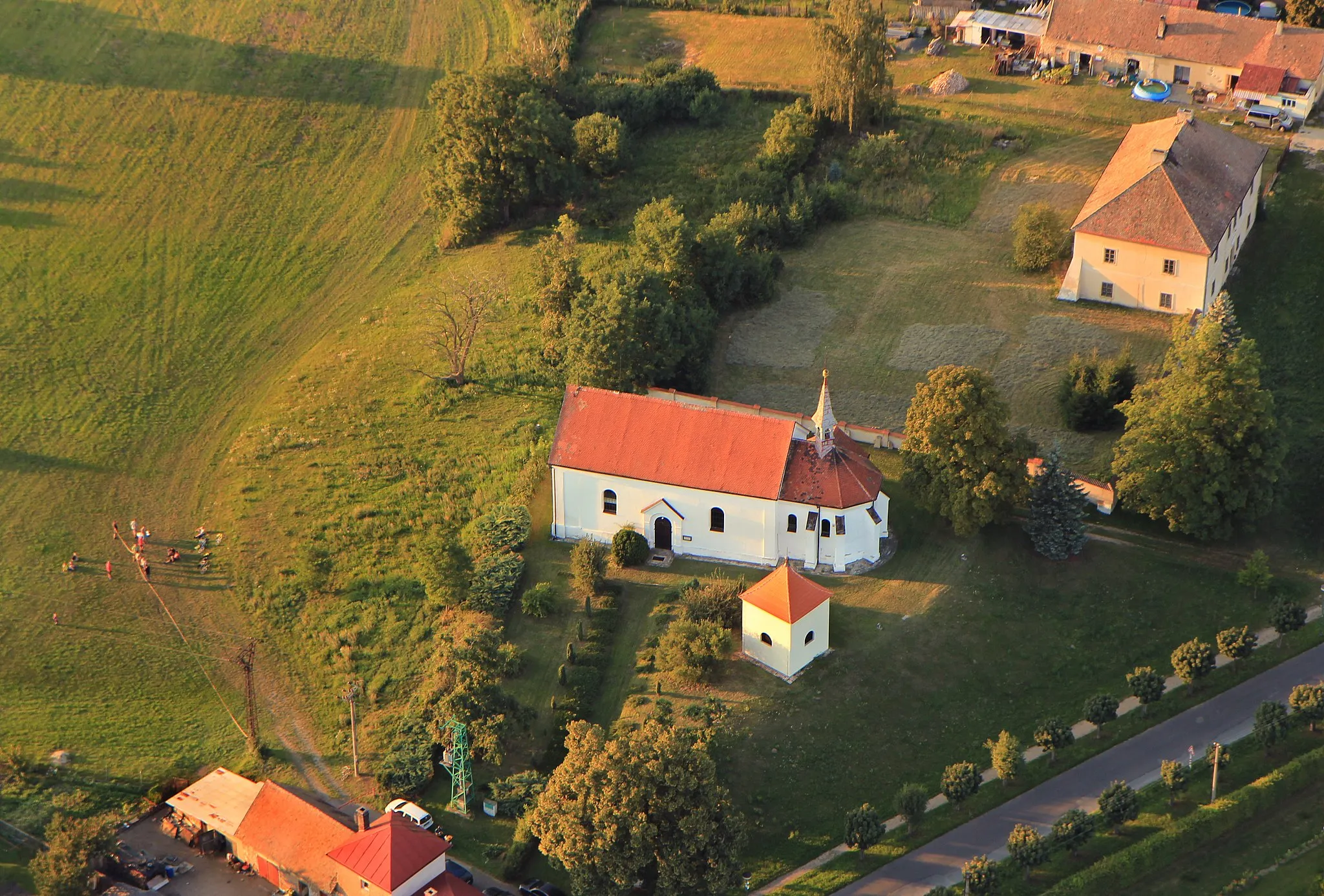 Photo showing: Aerial view of Všejany, Czech Republic