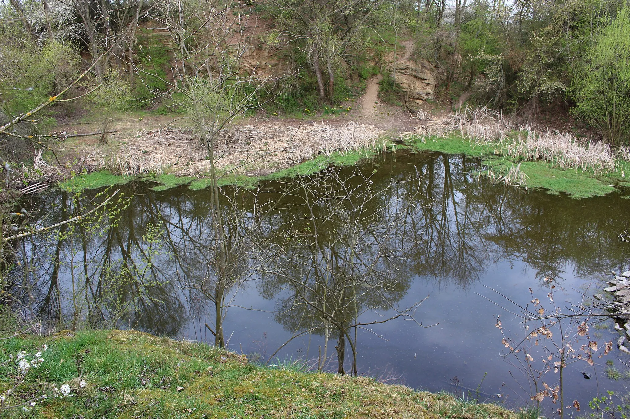 Photo showing: Zatopený lom Marešovka u Popovic