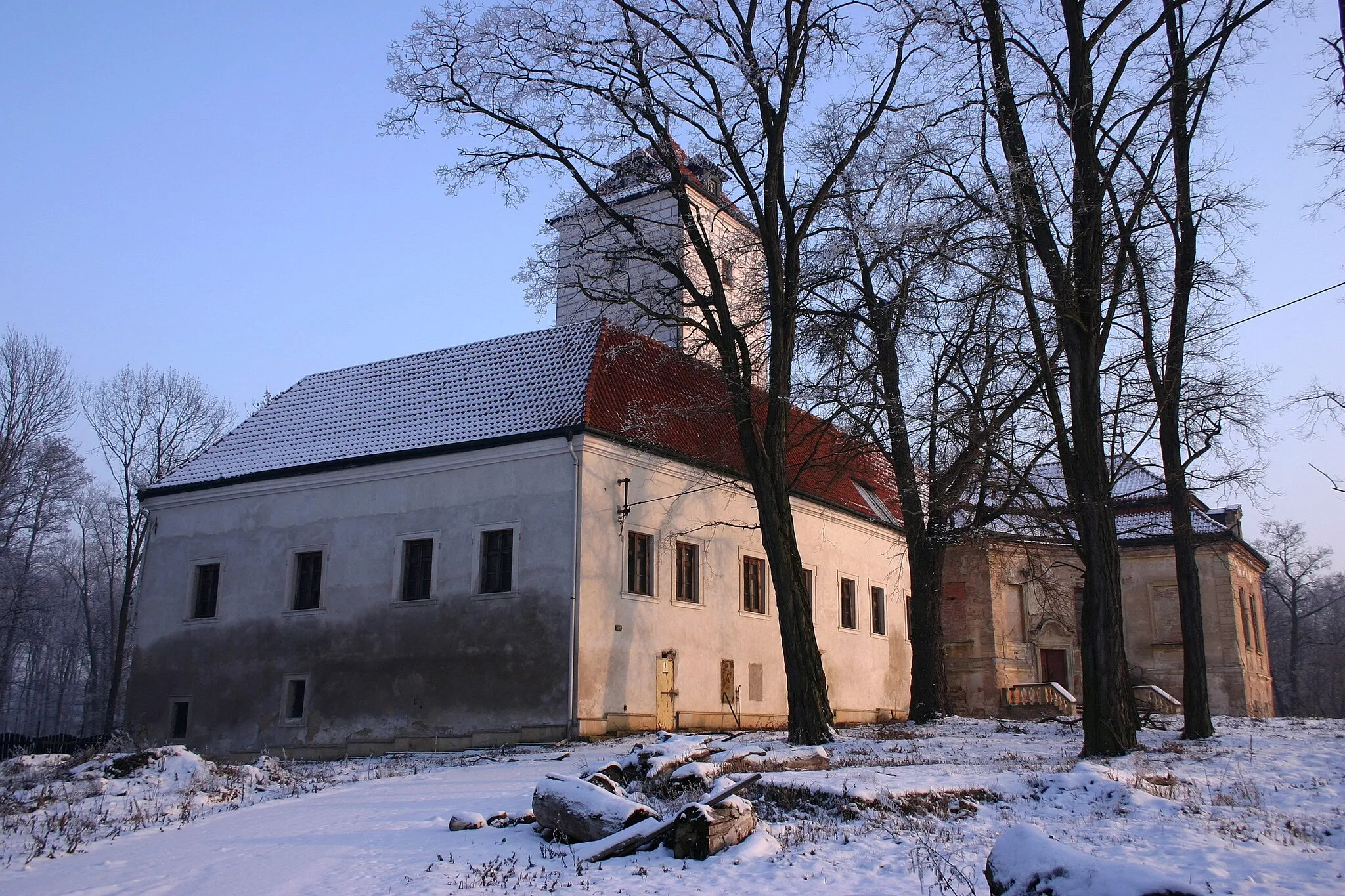 Photo showing: Lobkovice Castle in Winter