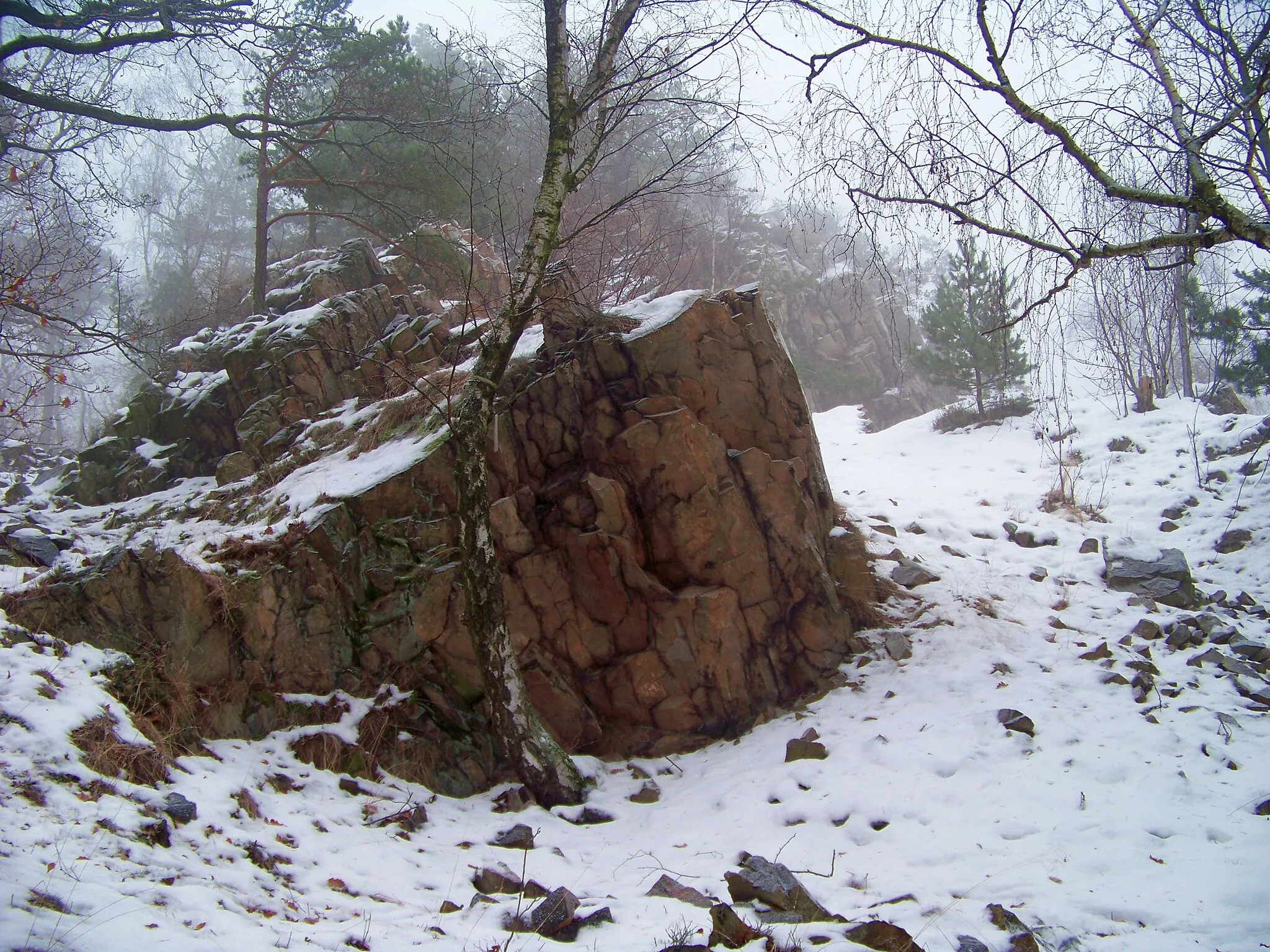 Photo showing: Řevnice, Prague-West District, Central Bohemian Region, the Czech Republic. Babka Hill. A former quarry.